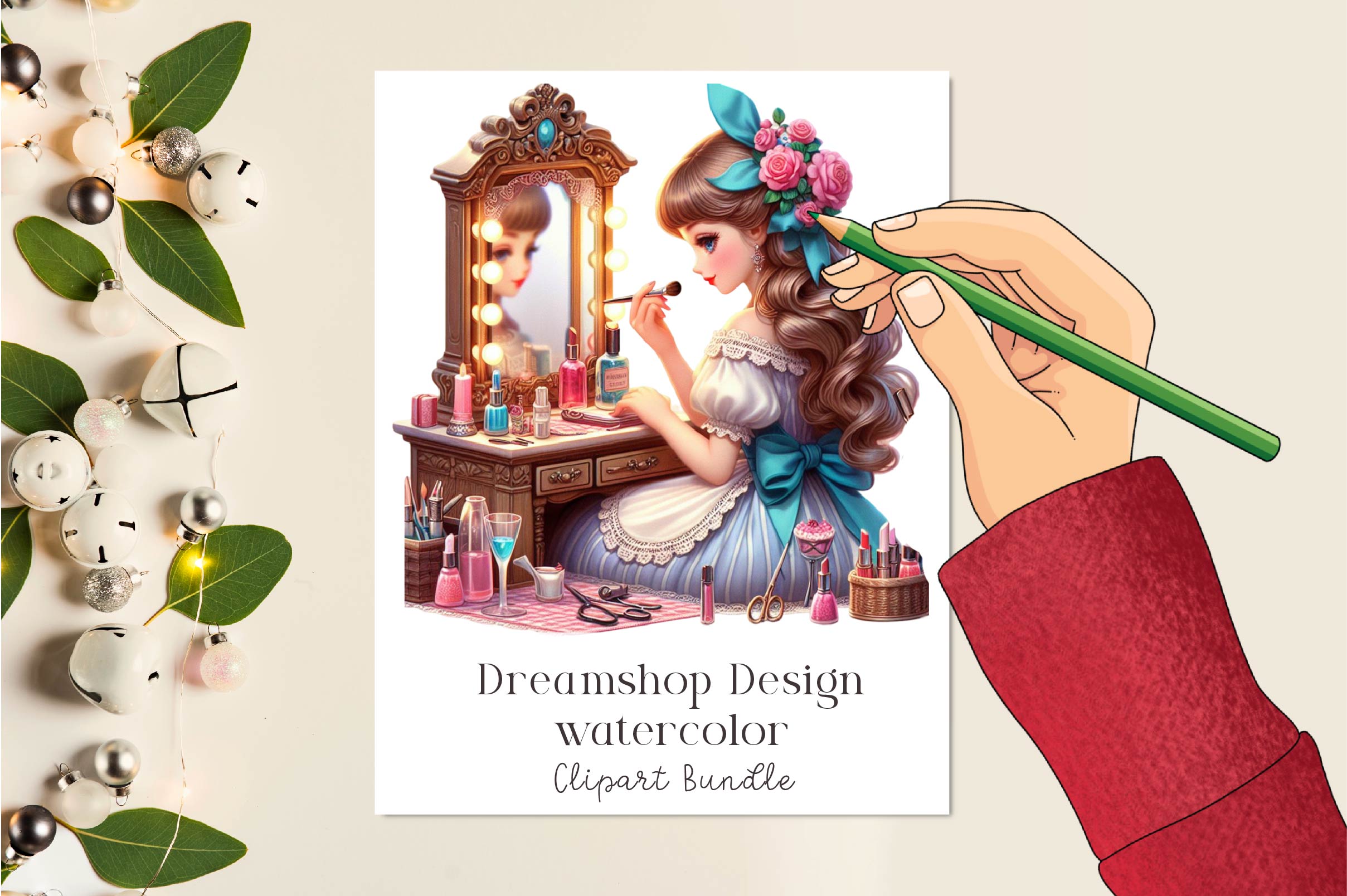 Beauty Parlour In Pin Up Girl Clipart Bundle