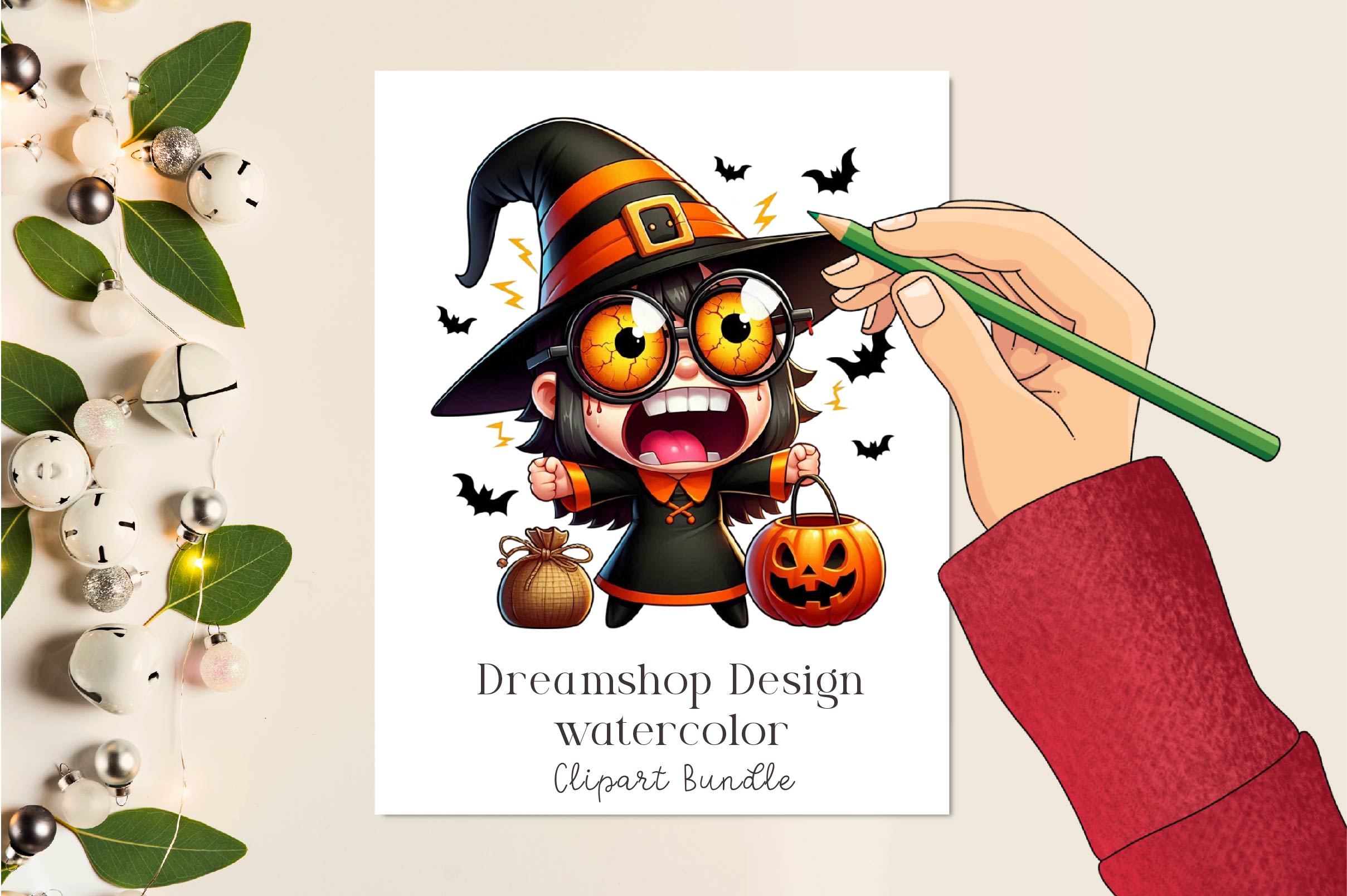 Halloween Halloween Witch Clipart Bundle