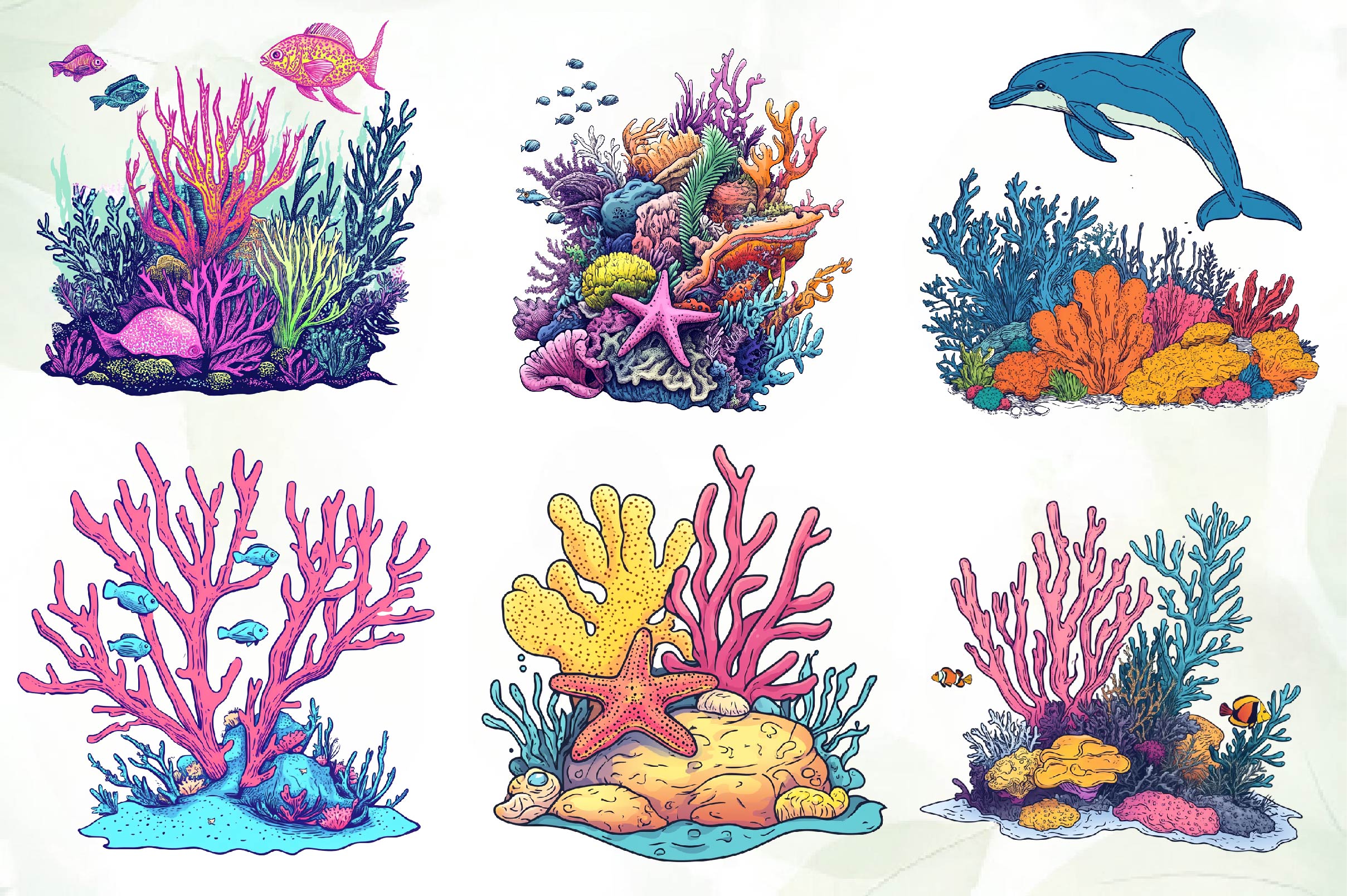 Coral Reef Clipart Bundle