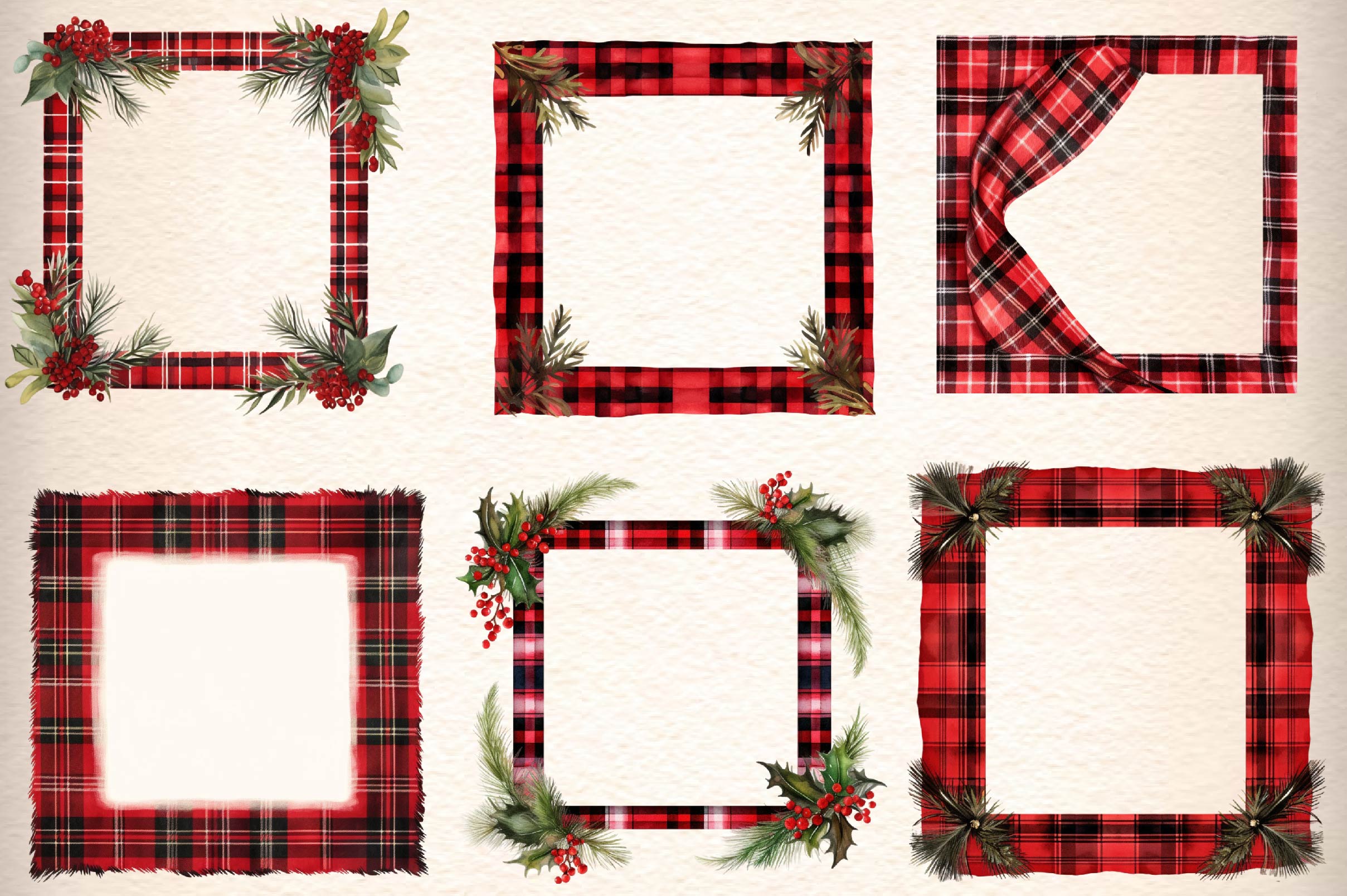 Christmas Frame Clipart Bundle