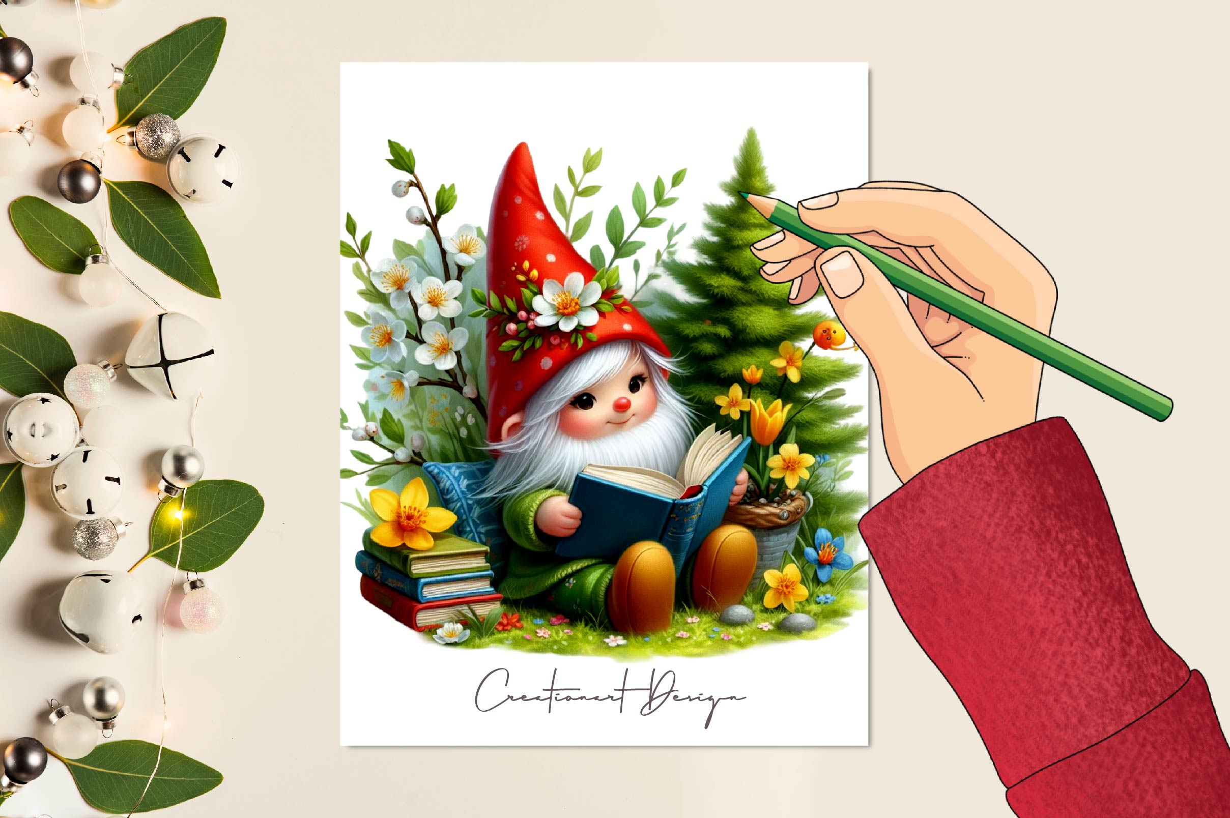 Spring Gnomes Clipart Bundle