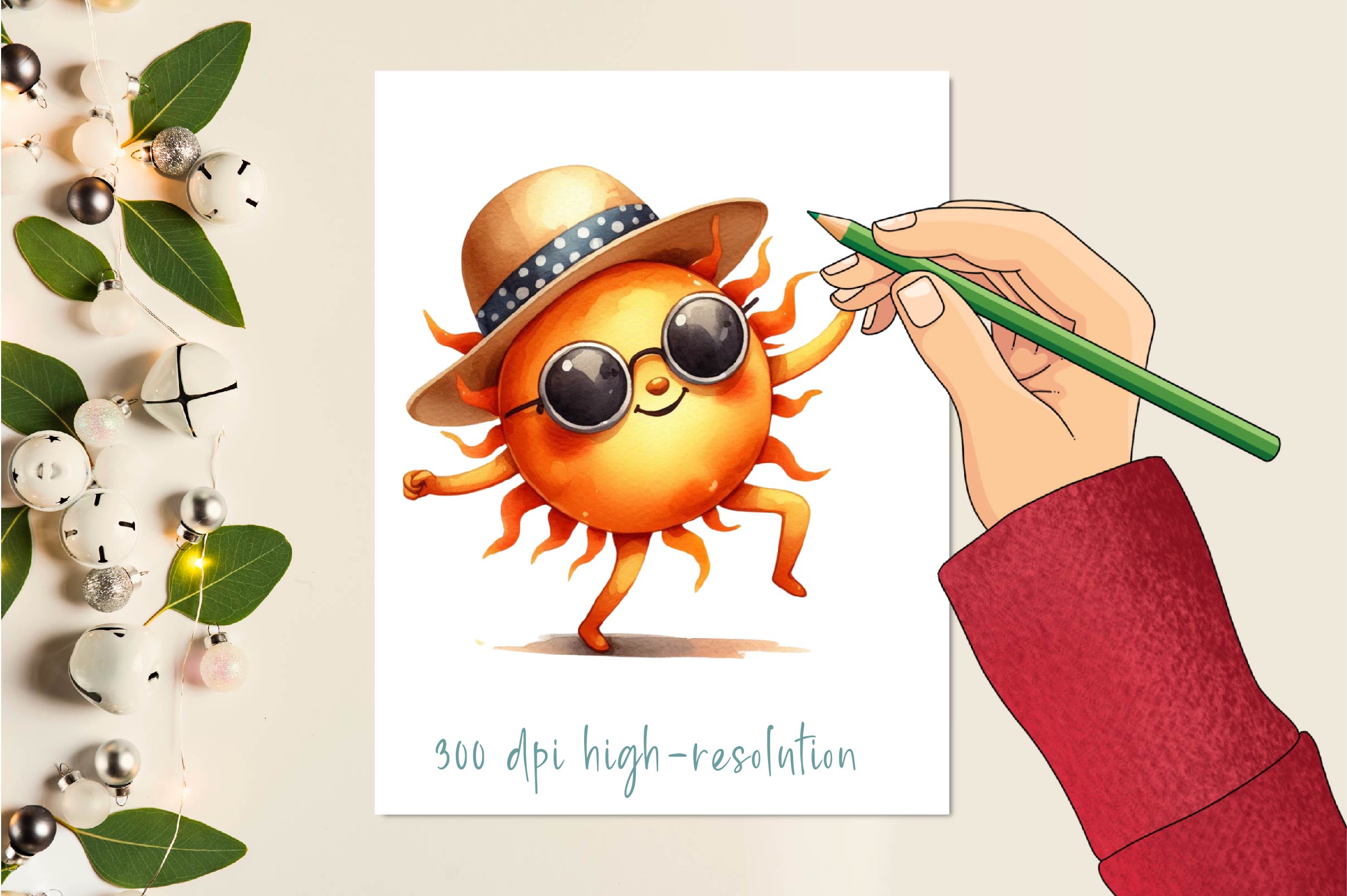 Dancing Sun Clipart Bundle