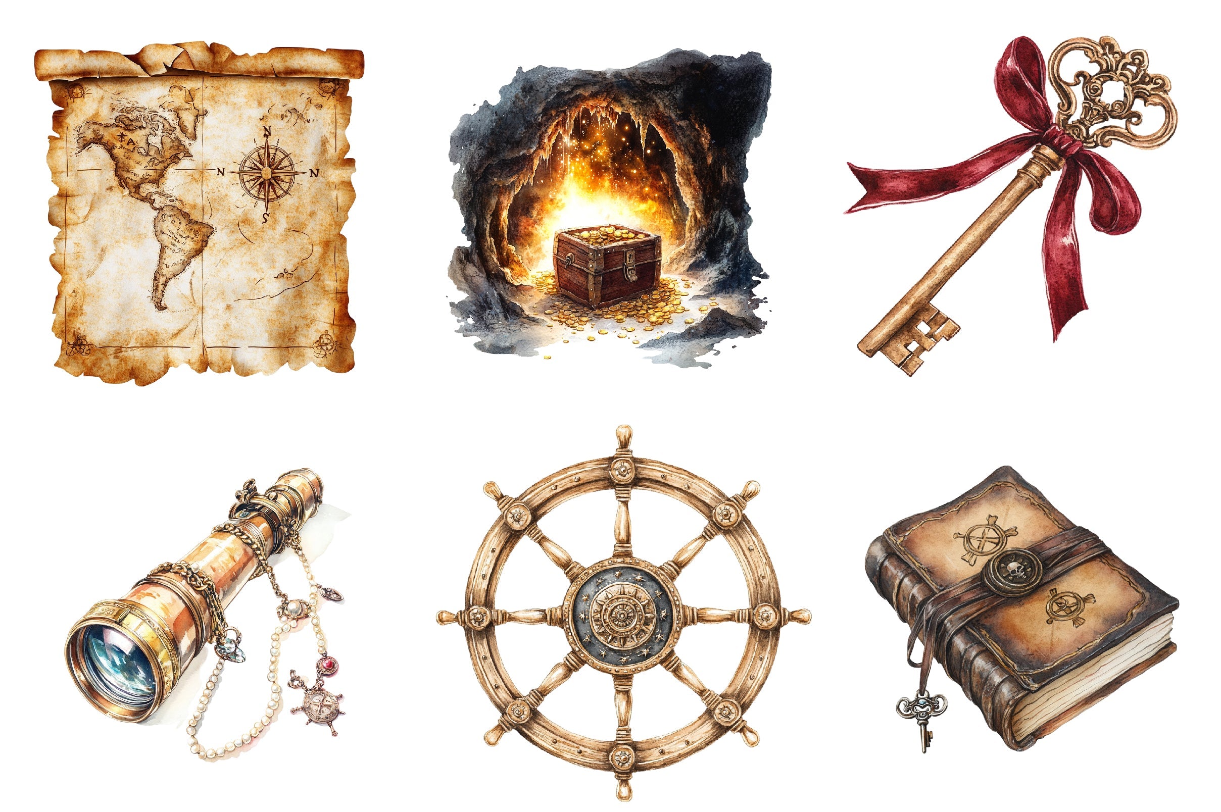 Fancy Pirate Core Clipart Bundle