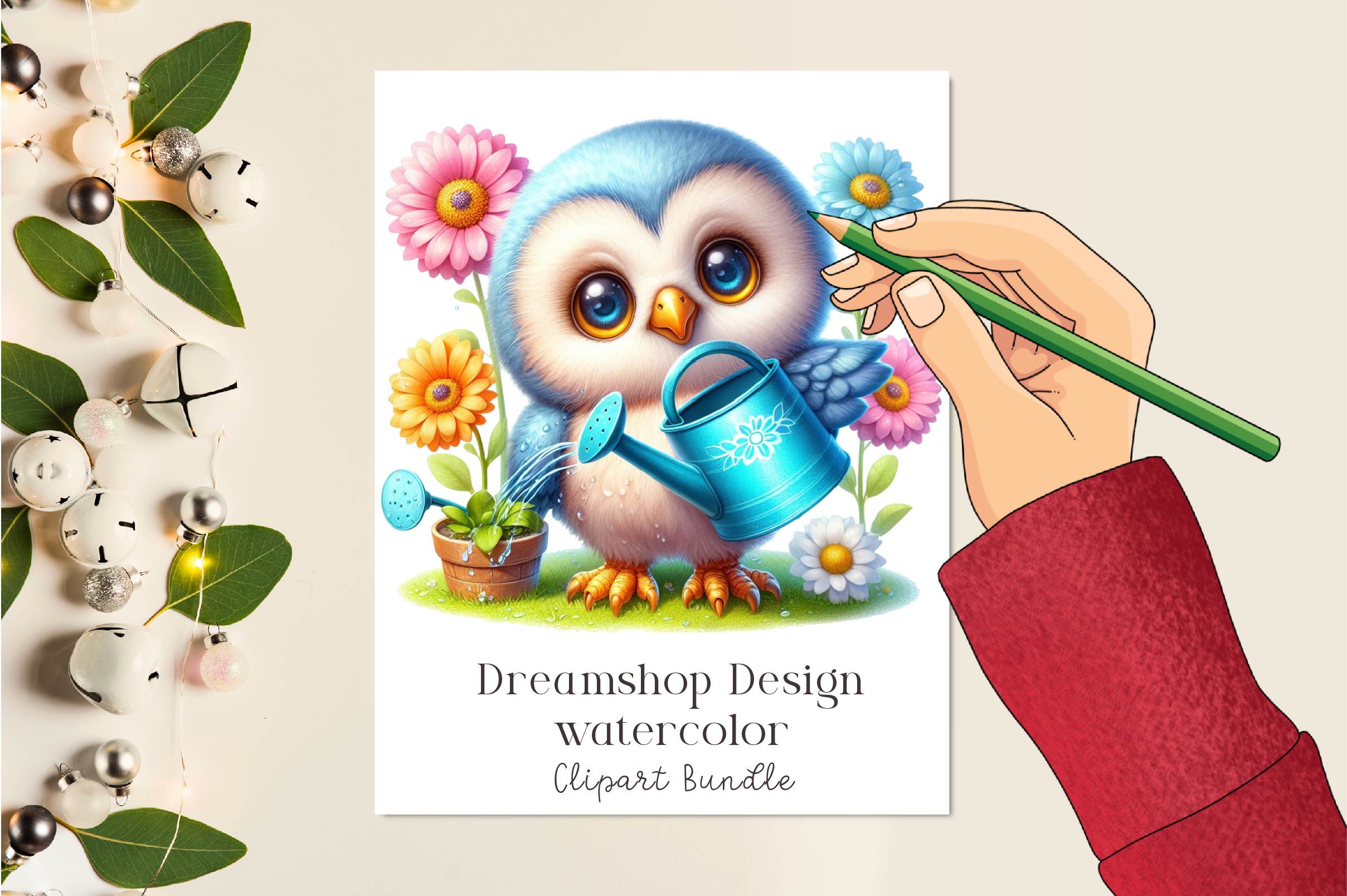 Spring Owl Clipart Bundle