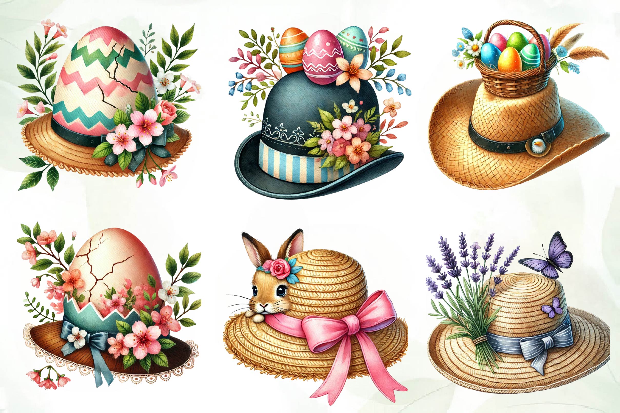 Easter Hat Clipart Bundle