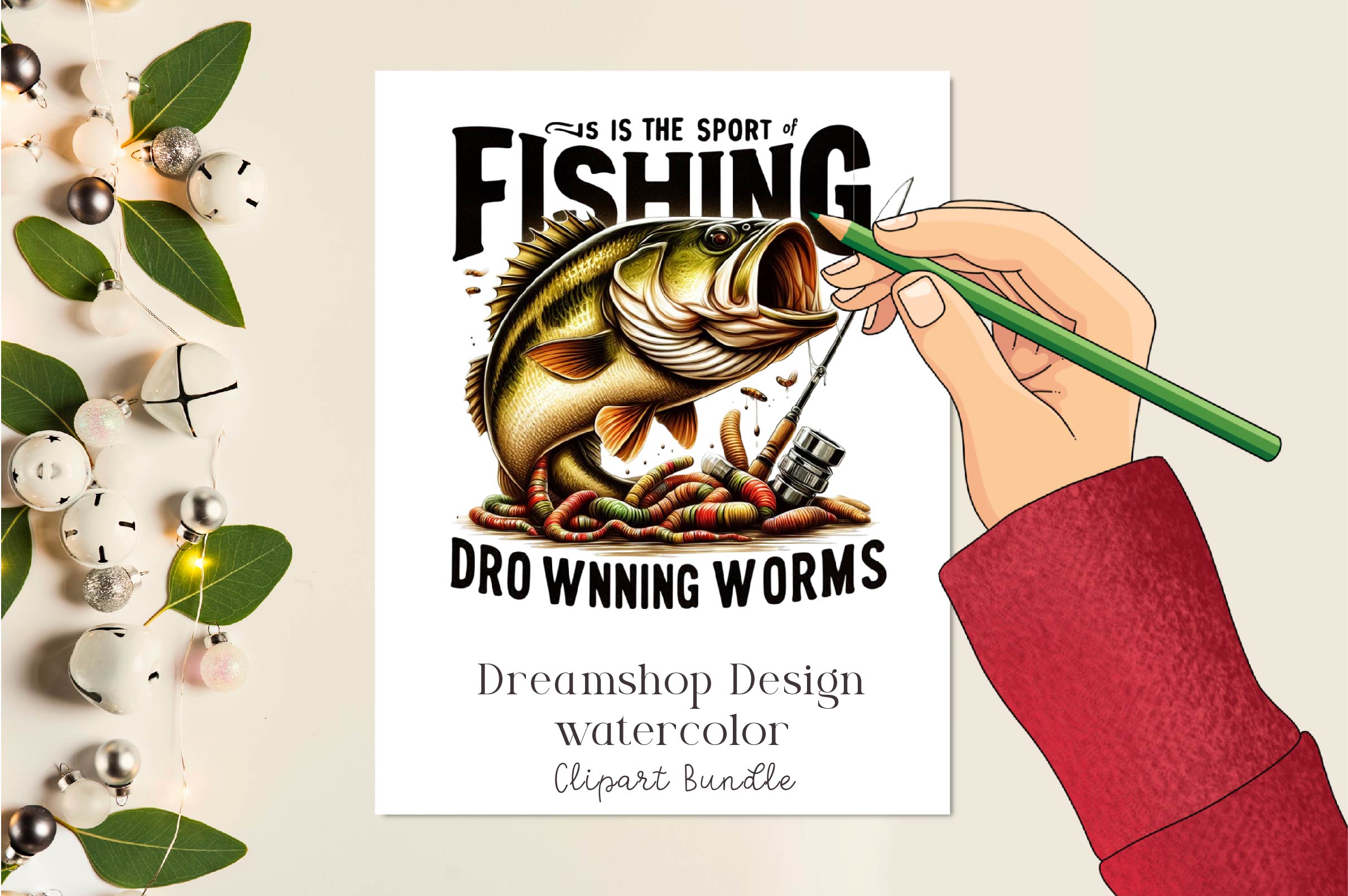 Bass Fishing Funny Quotes Sulimation Clipart Bundle