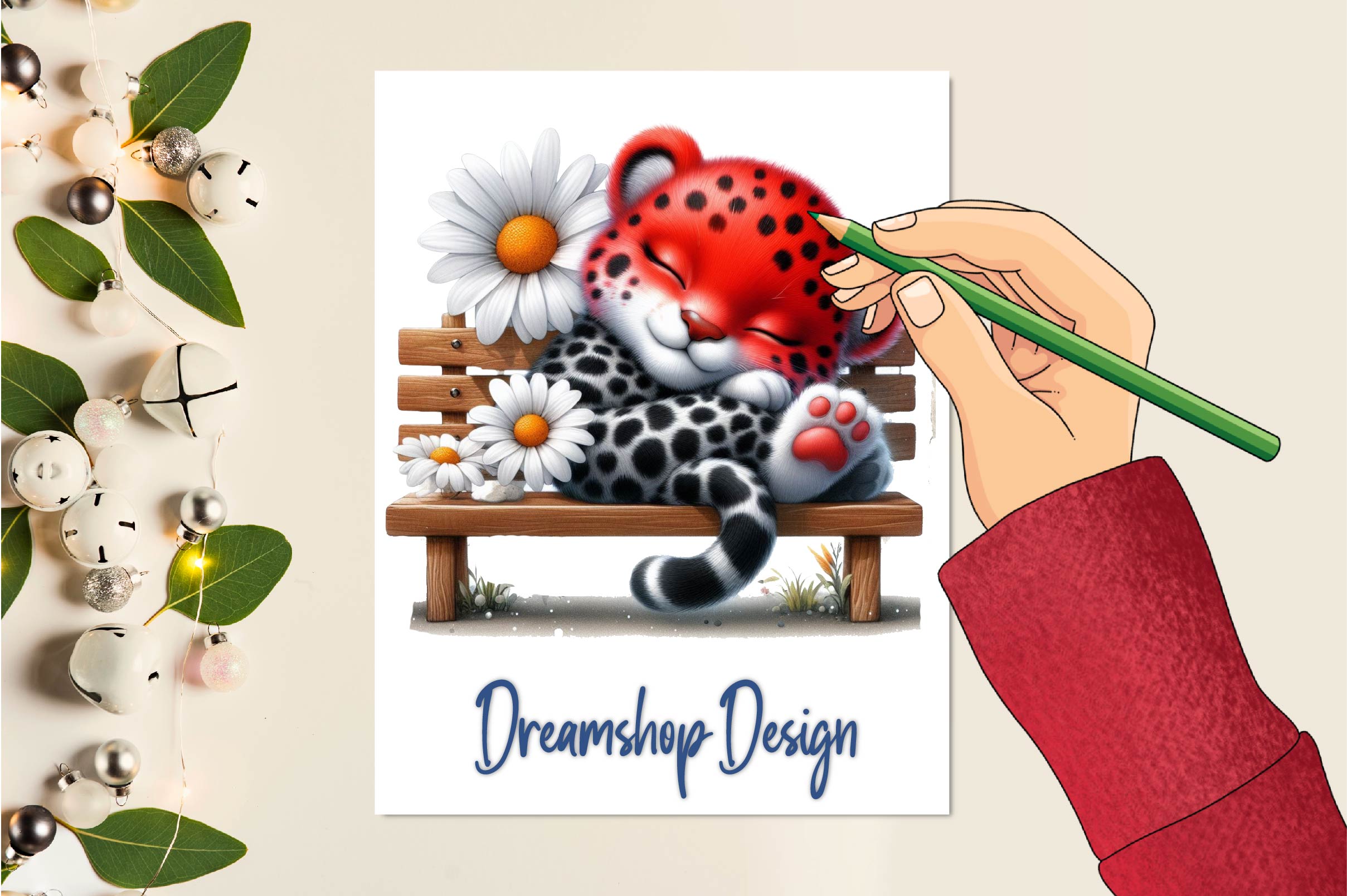 Spring Leopard Clipart Bundle