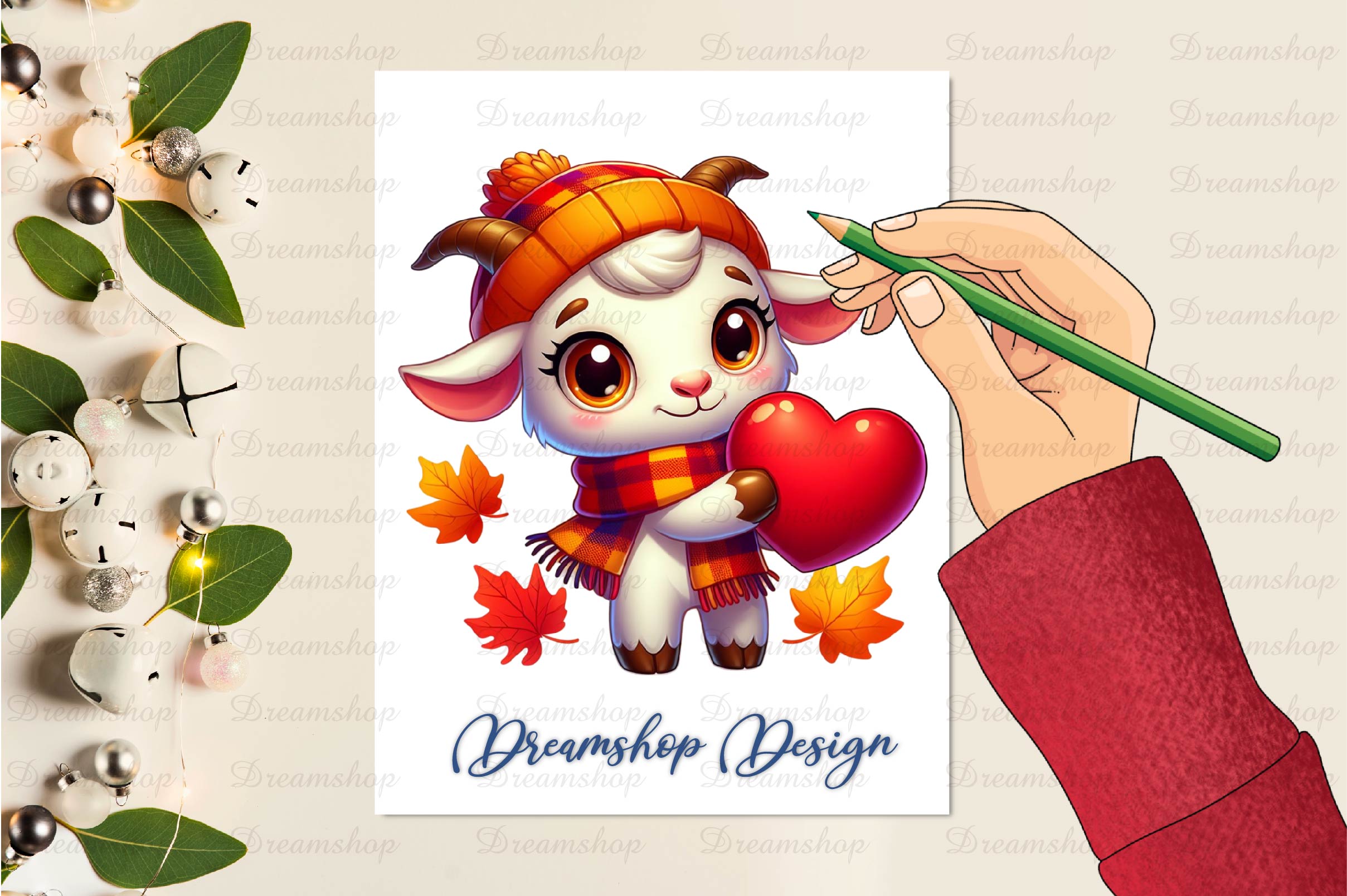 Fall Goat Clipart Bundle