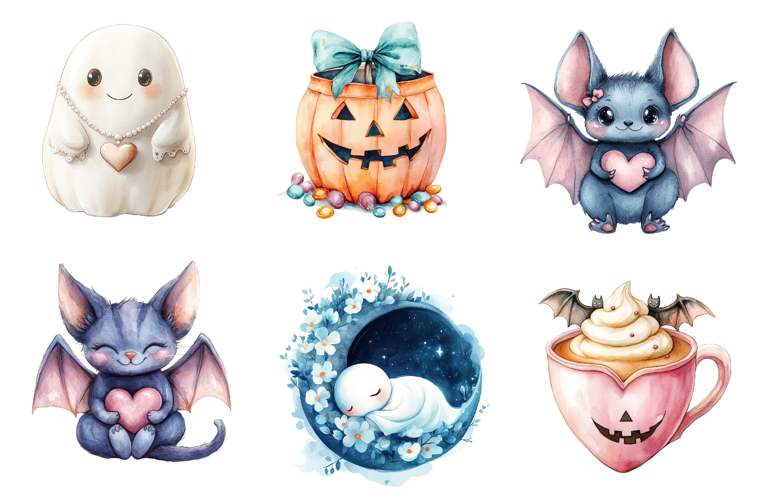 Cute Coquette Halloween Clipart Bundle