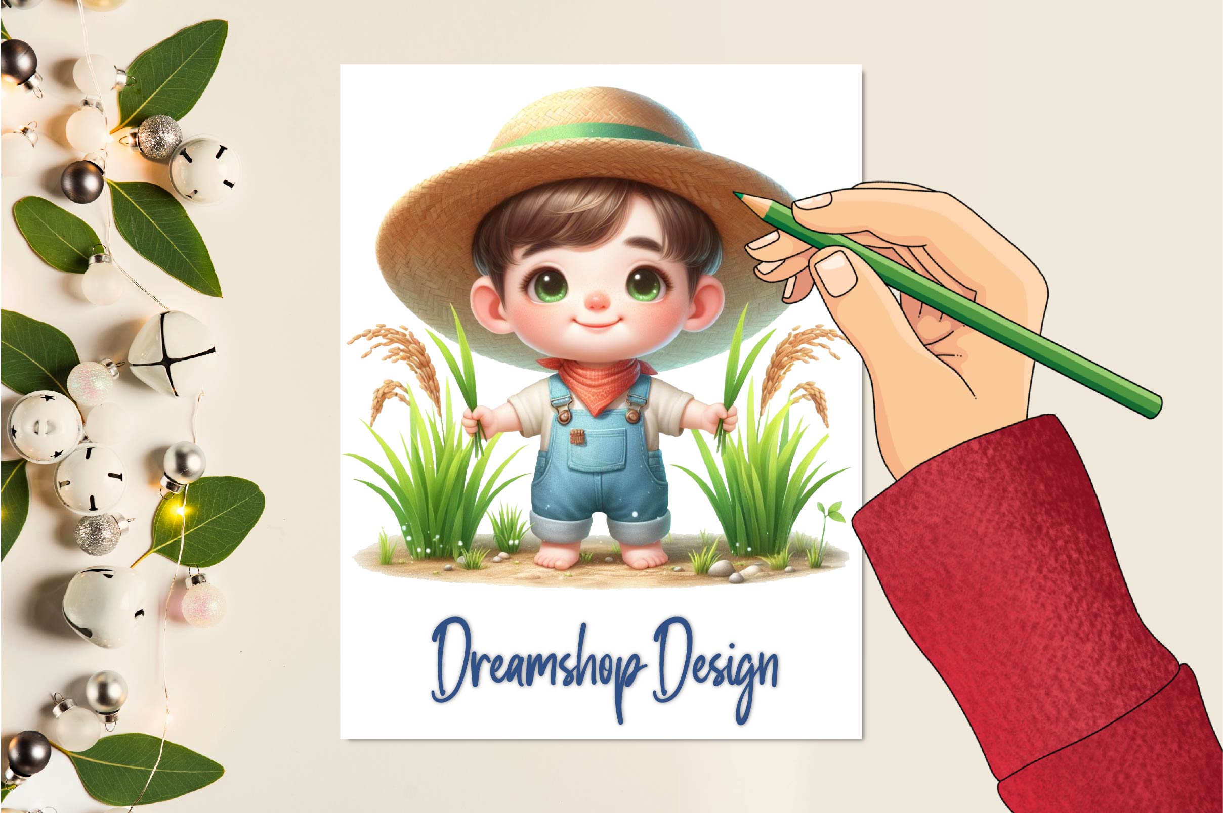 Spring Farmer Cute Farmer Clipart Bundle