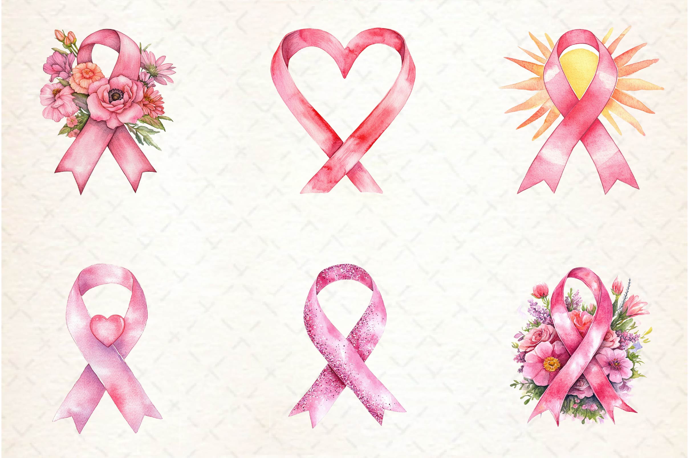 Breast Cancer Awareness Clipart Bundle