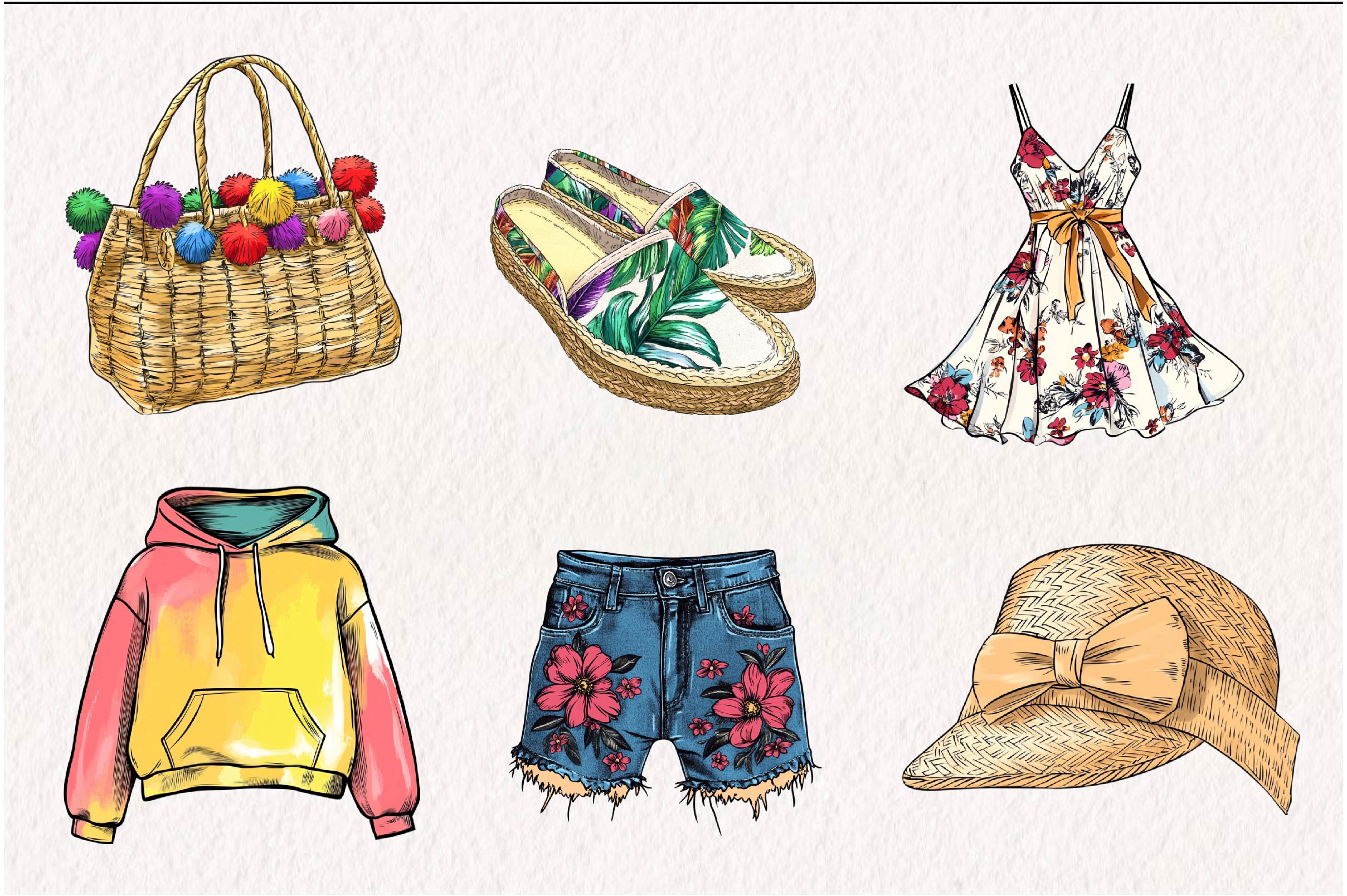 Summer Clothes Clipart Bundle