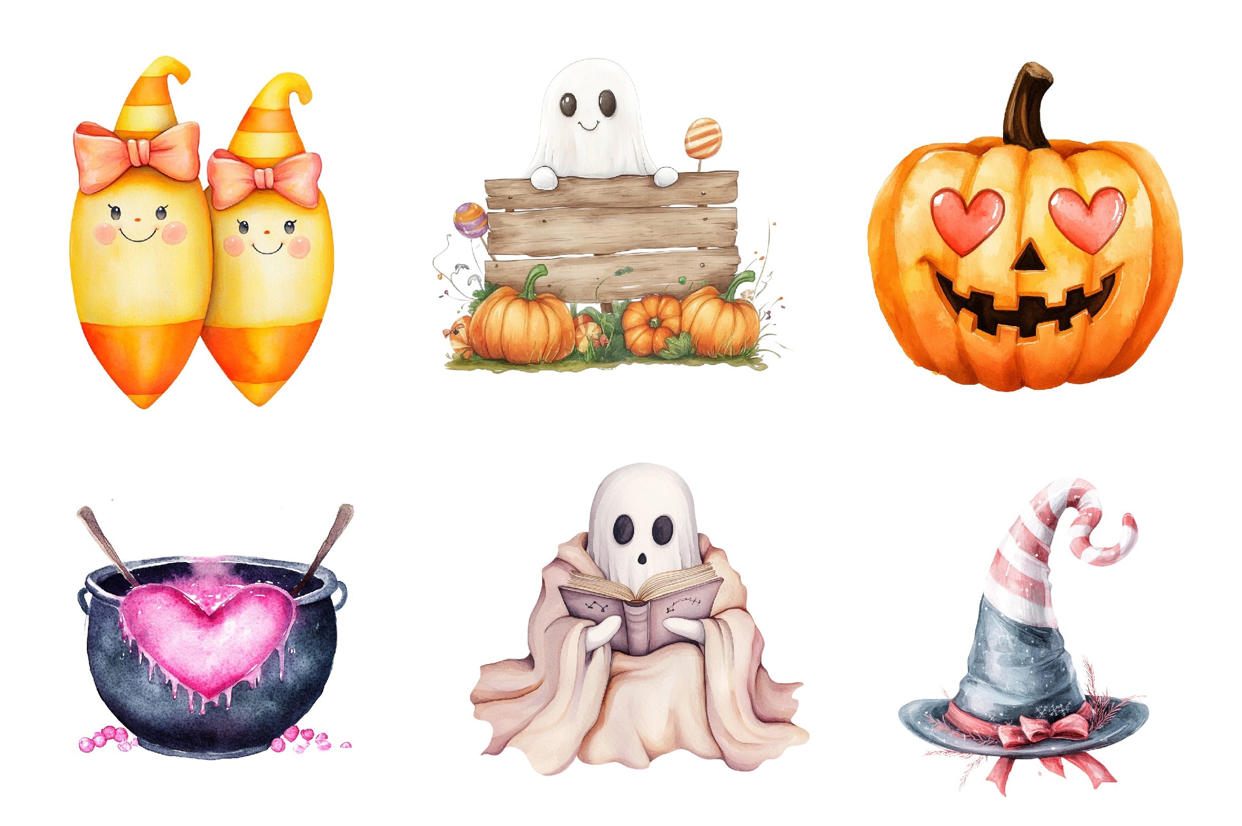 Cute Halloween Clipart Bundle 1