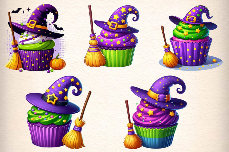 Halloween Cupcake Clipart Bundle - CraftNest - Digital Crafting and Art