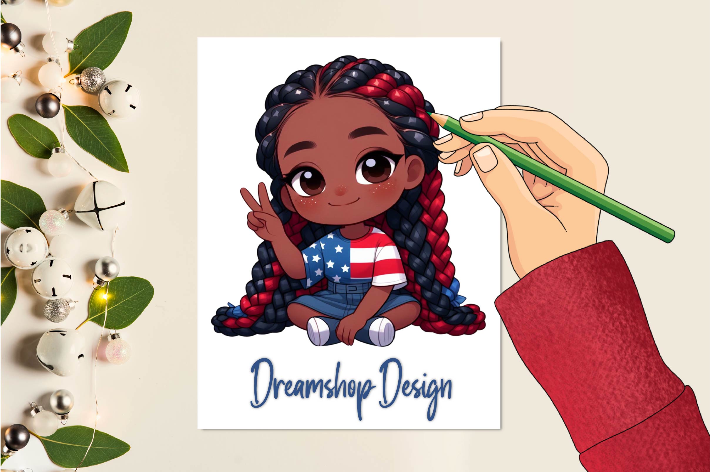 American Girl Graphics Clipart Bundle