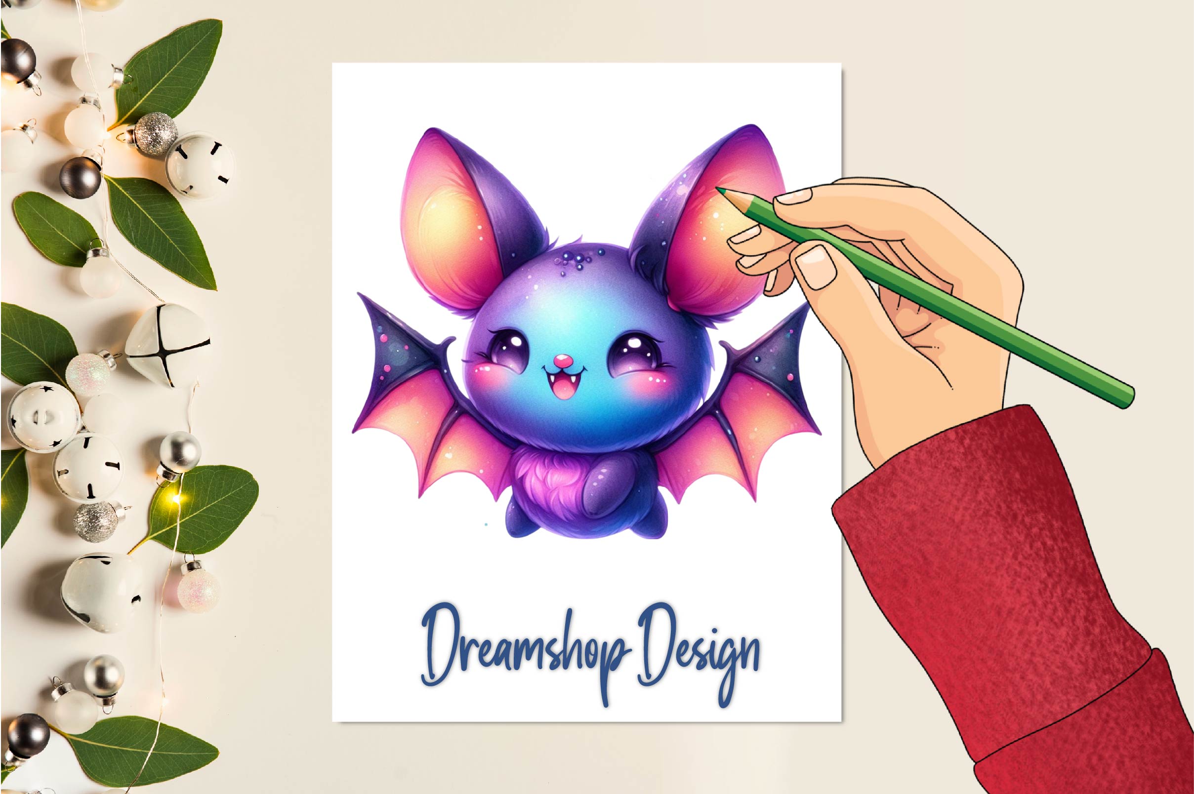 Halloween Cute Bat Clipart Bundle