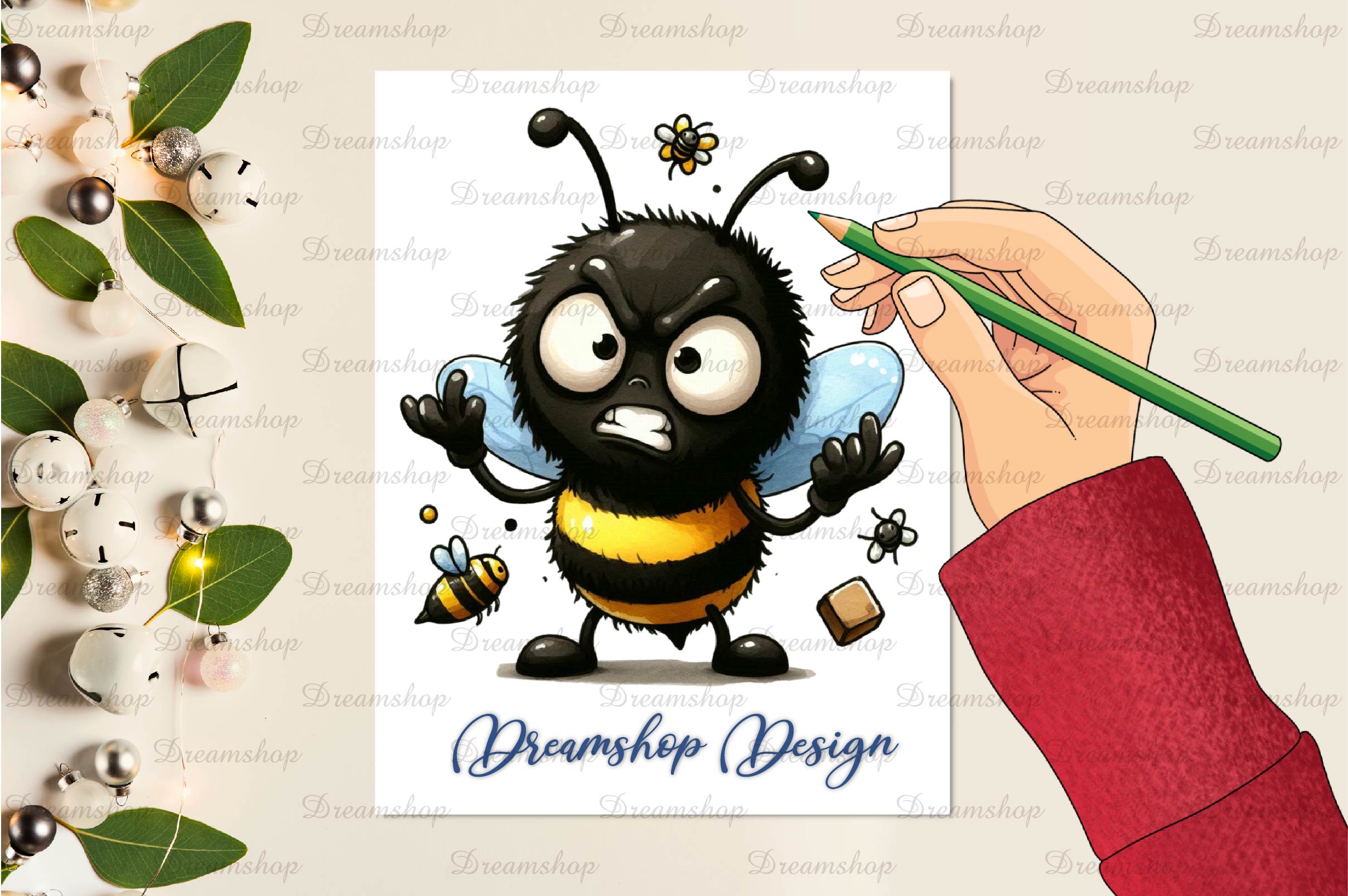 Funny Bees Clipart Bundle