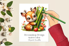 Spring Deer Clipart Bundle - CraftNest - Digital Crafting and Art