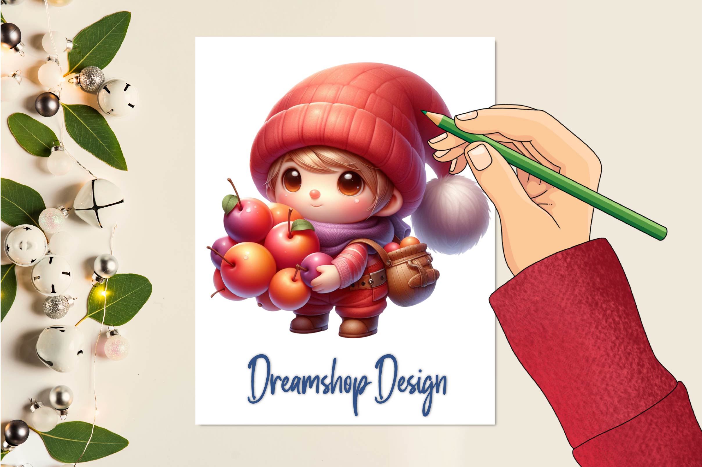 Fruit Gnomes Set Clipart Bundle