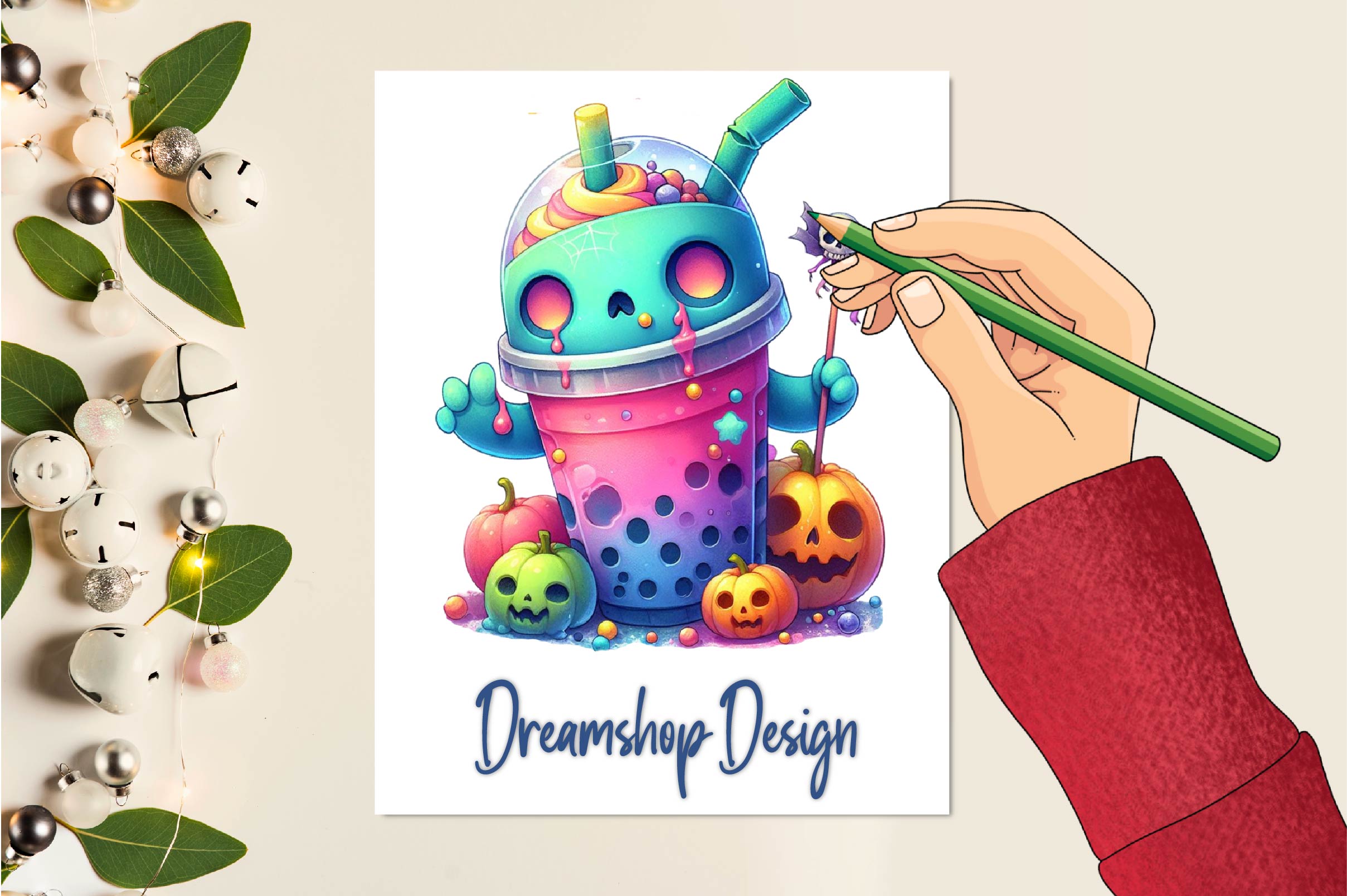 Halloween Coffee Cup Clipart Bundle 2
