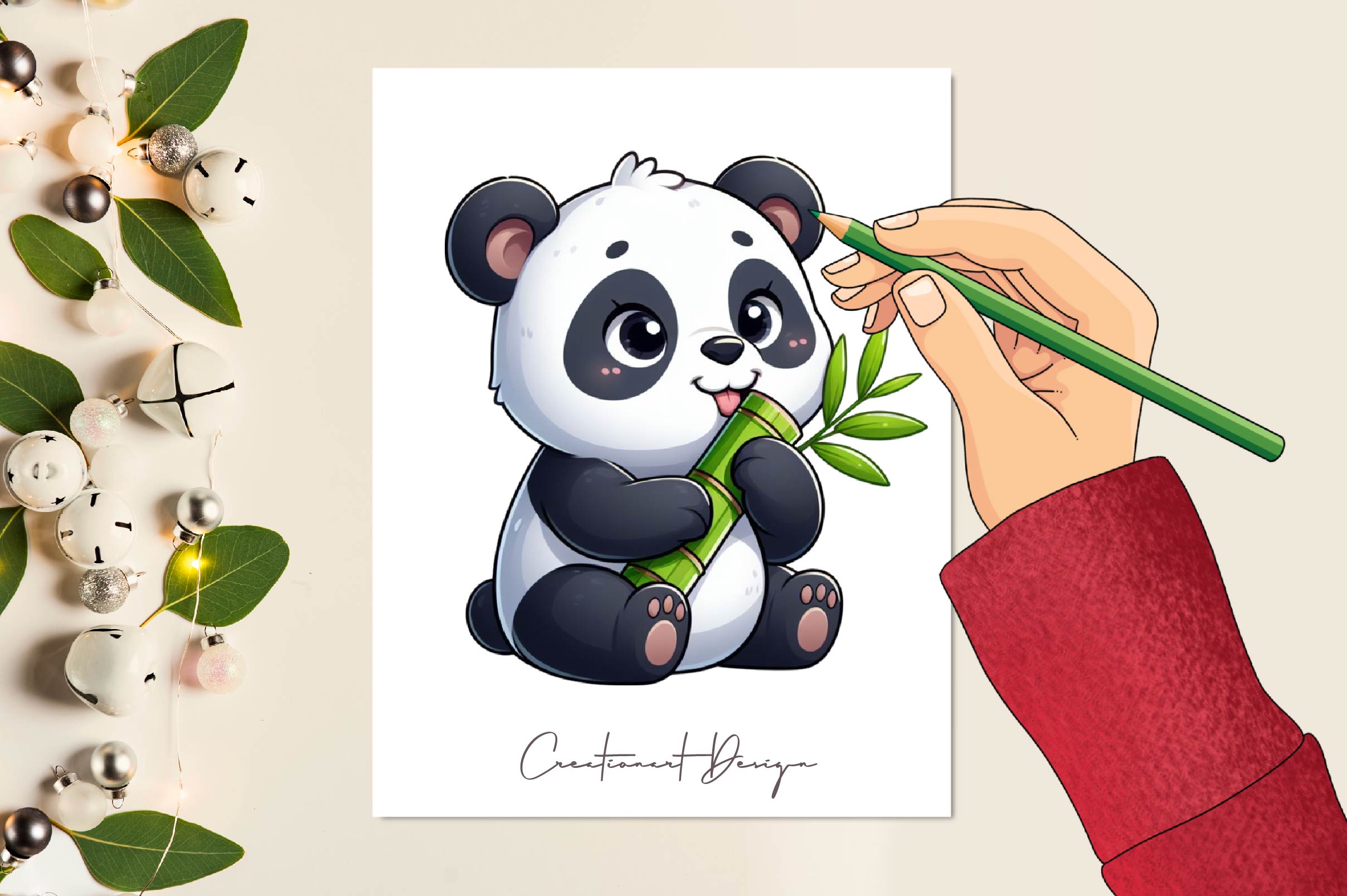 Adorable Cute Panda Clipart Bundle