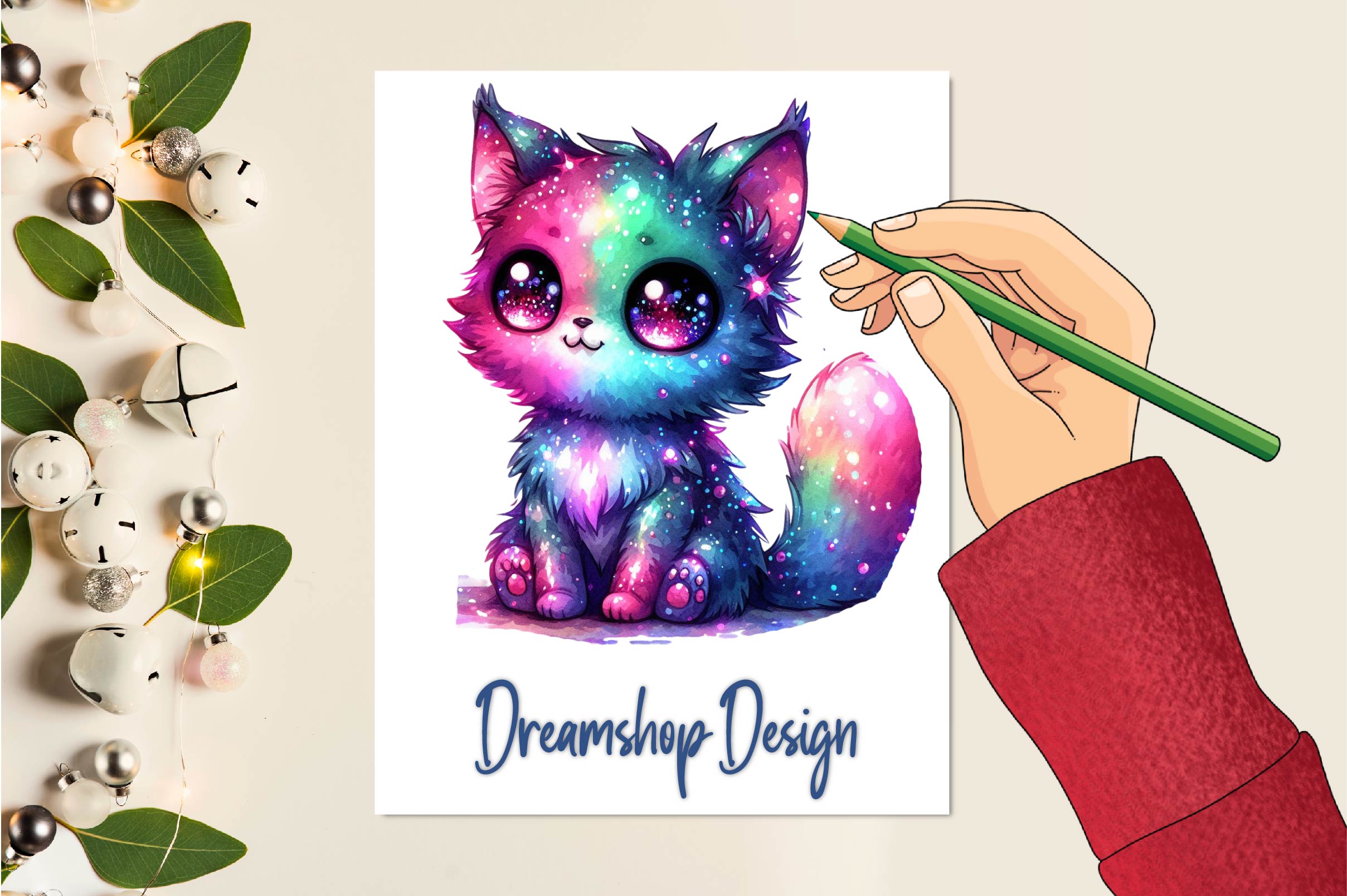 Cute Zombie Cat Clipart Bundle