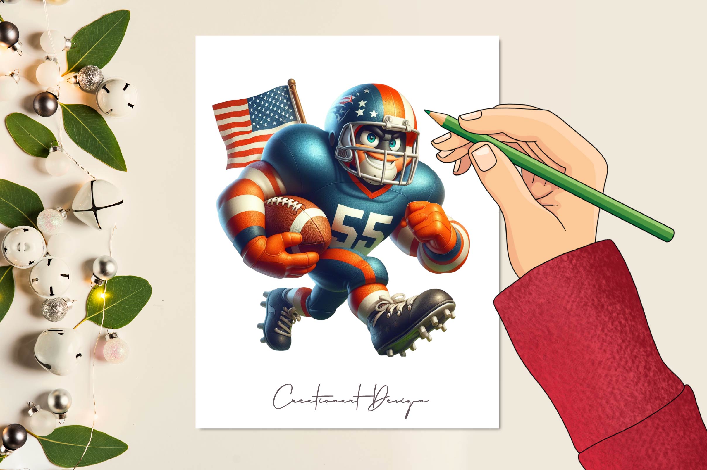Fantasy Football Players Clipart Bundle