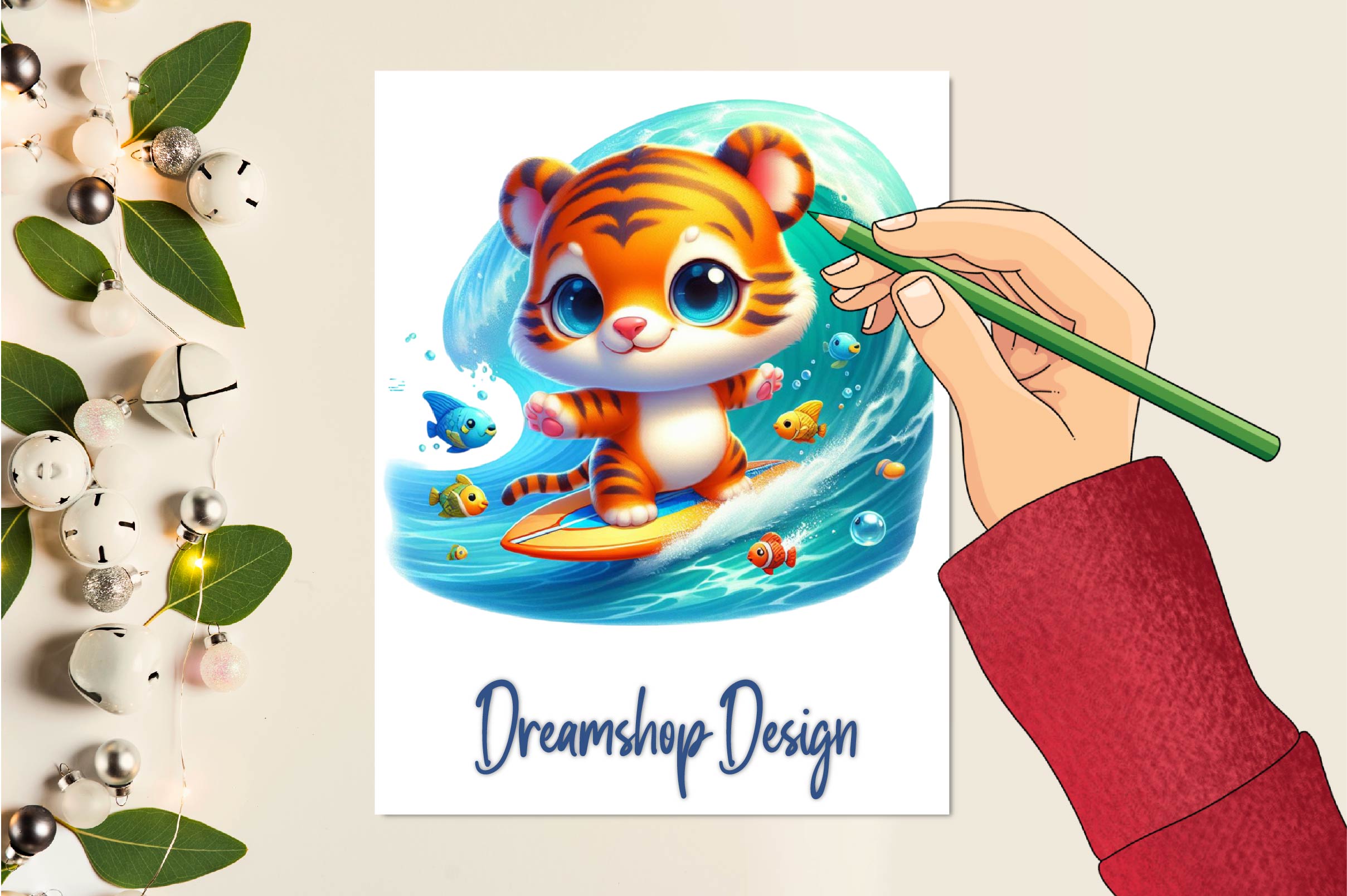 Animals Surfing Clipart Bundle