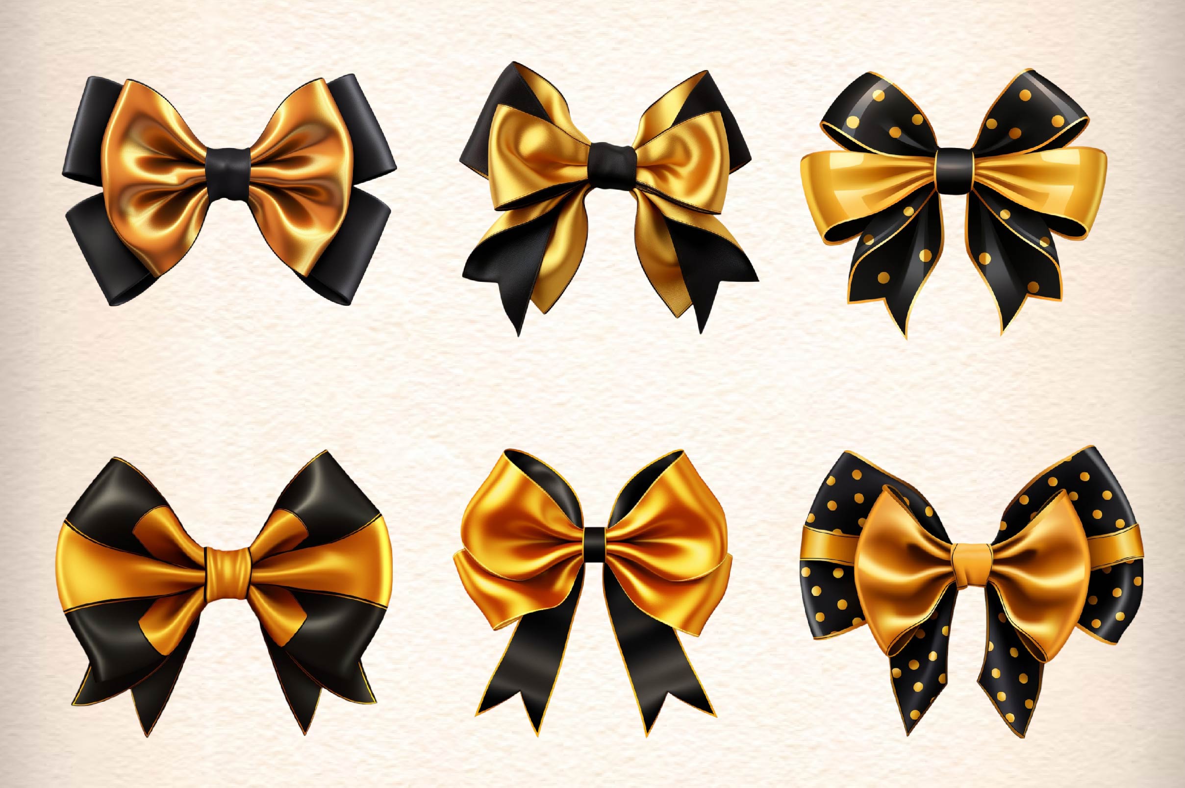 Halloween Bow Ribbon Clipart Bundle 1