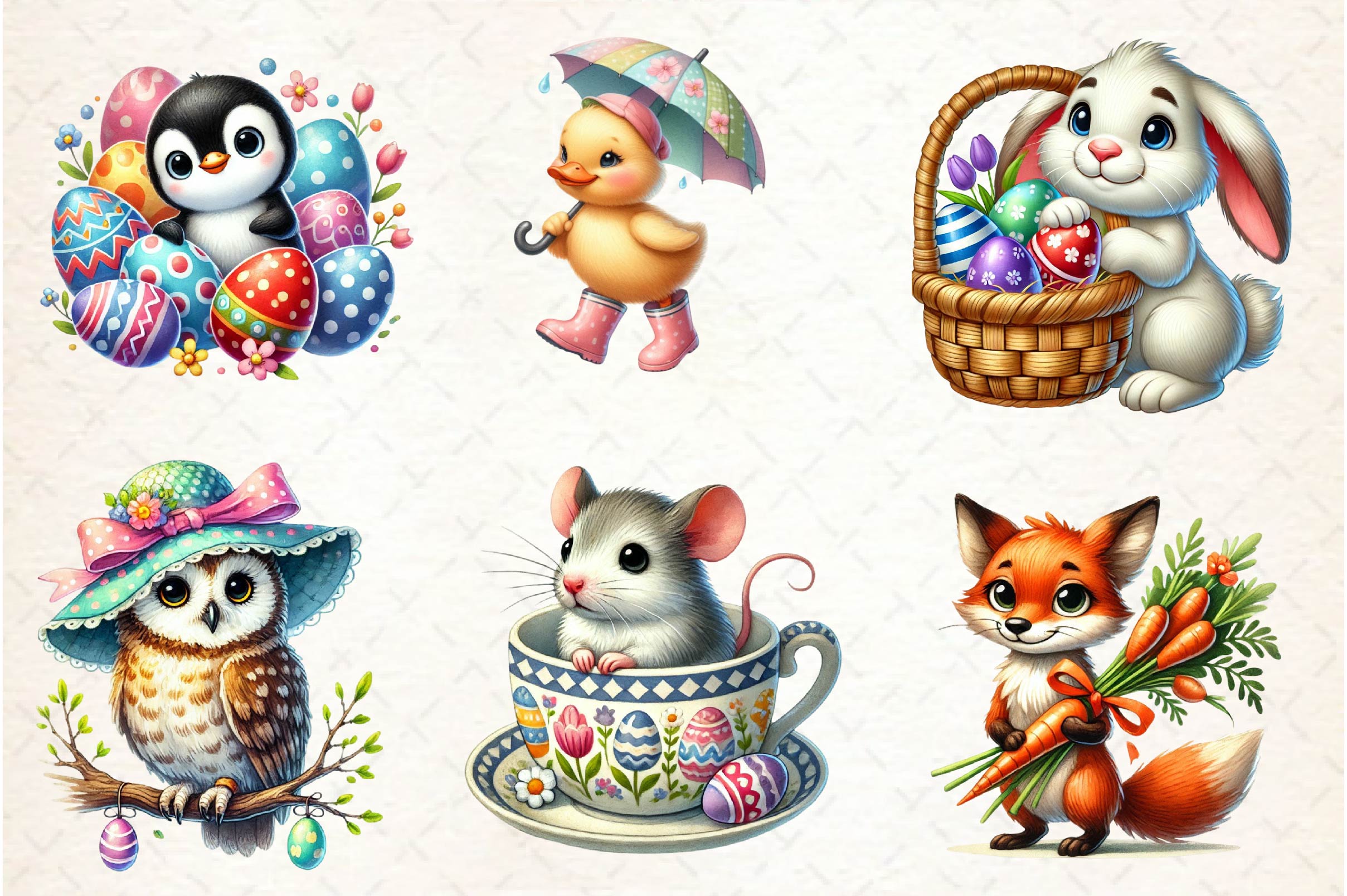 Easter Animals Clipart Bundle 1