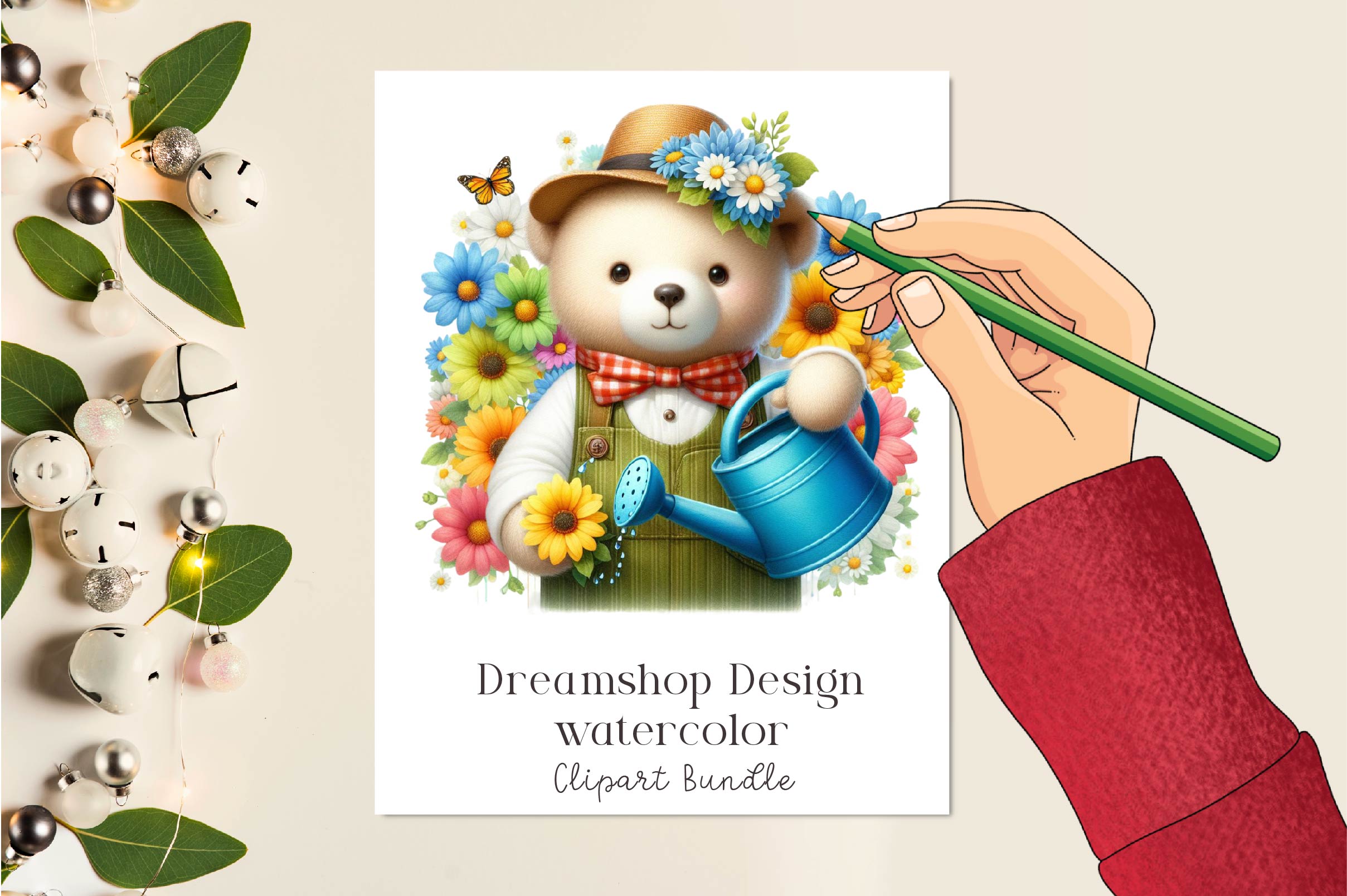 Spring Bear Clipart Bundle