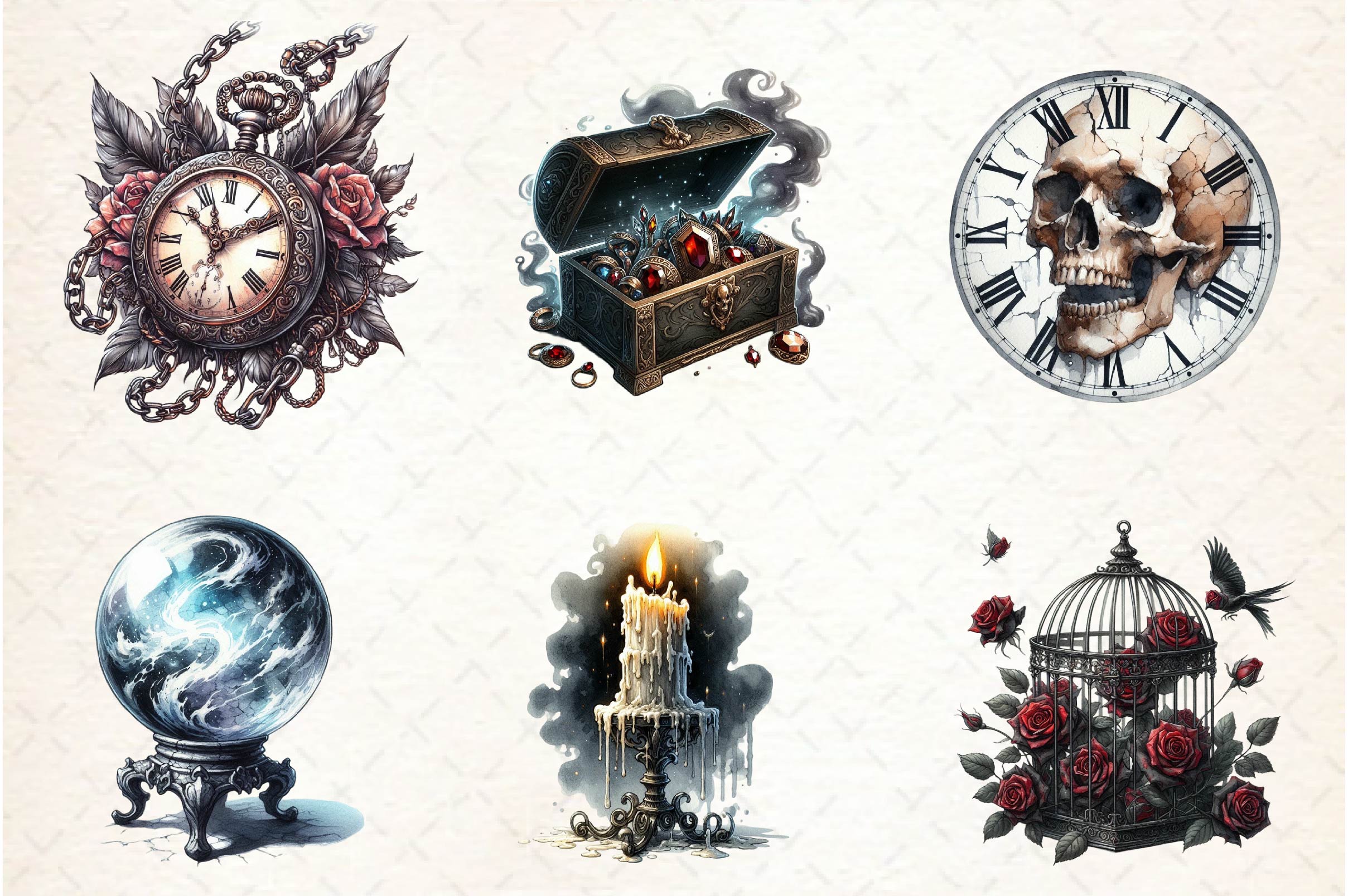 Antique Gothic Clipart Bundle