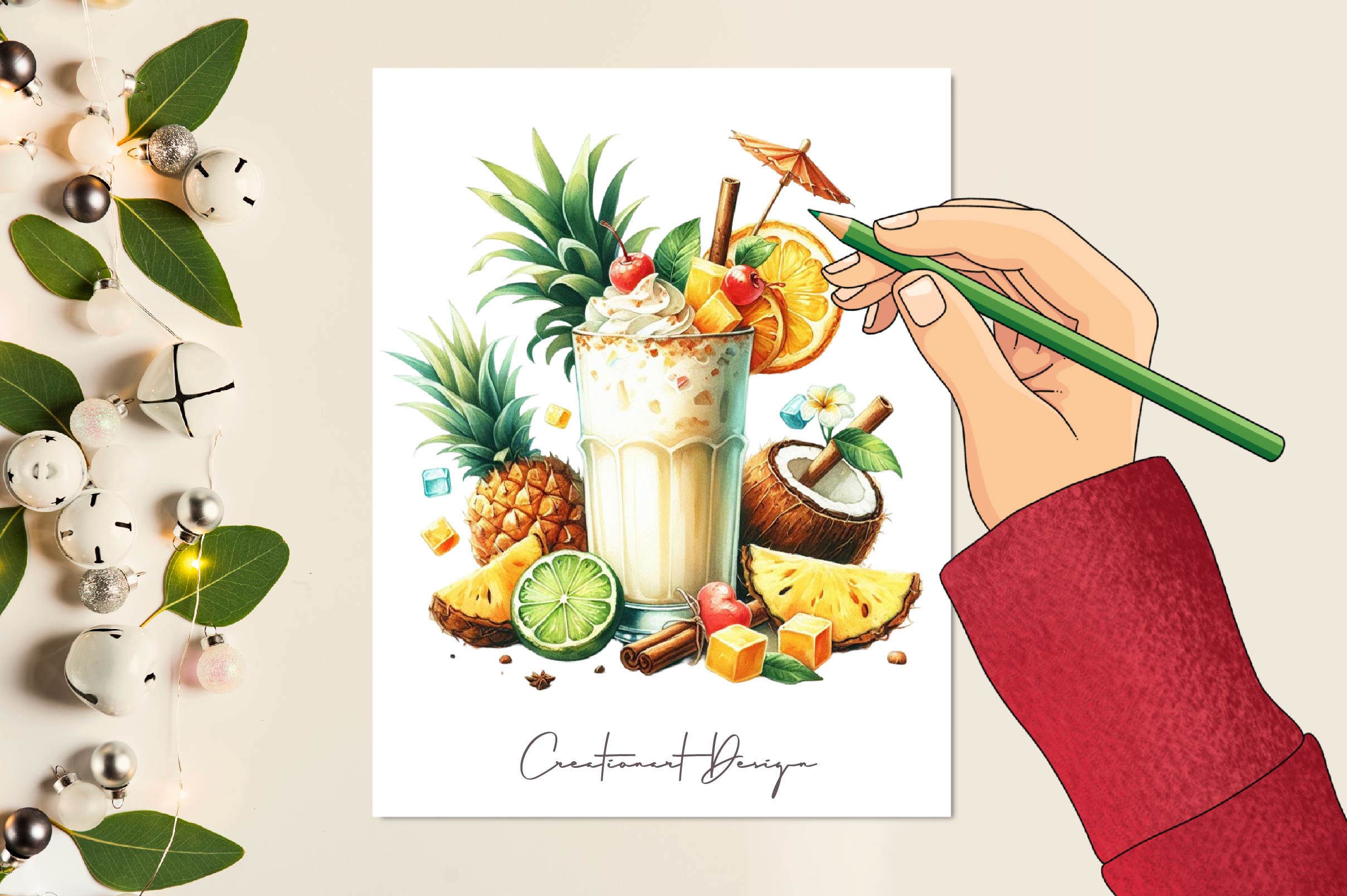 Pina Colada Clipart Bundle