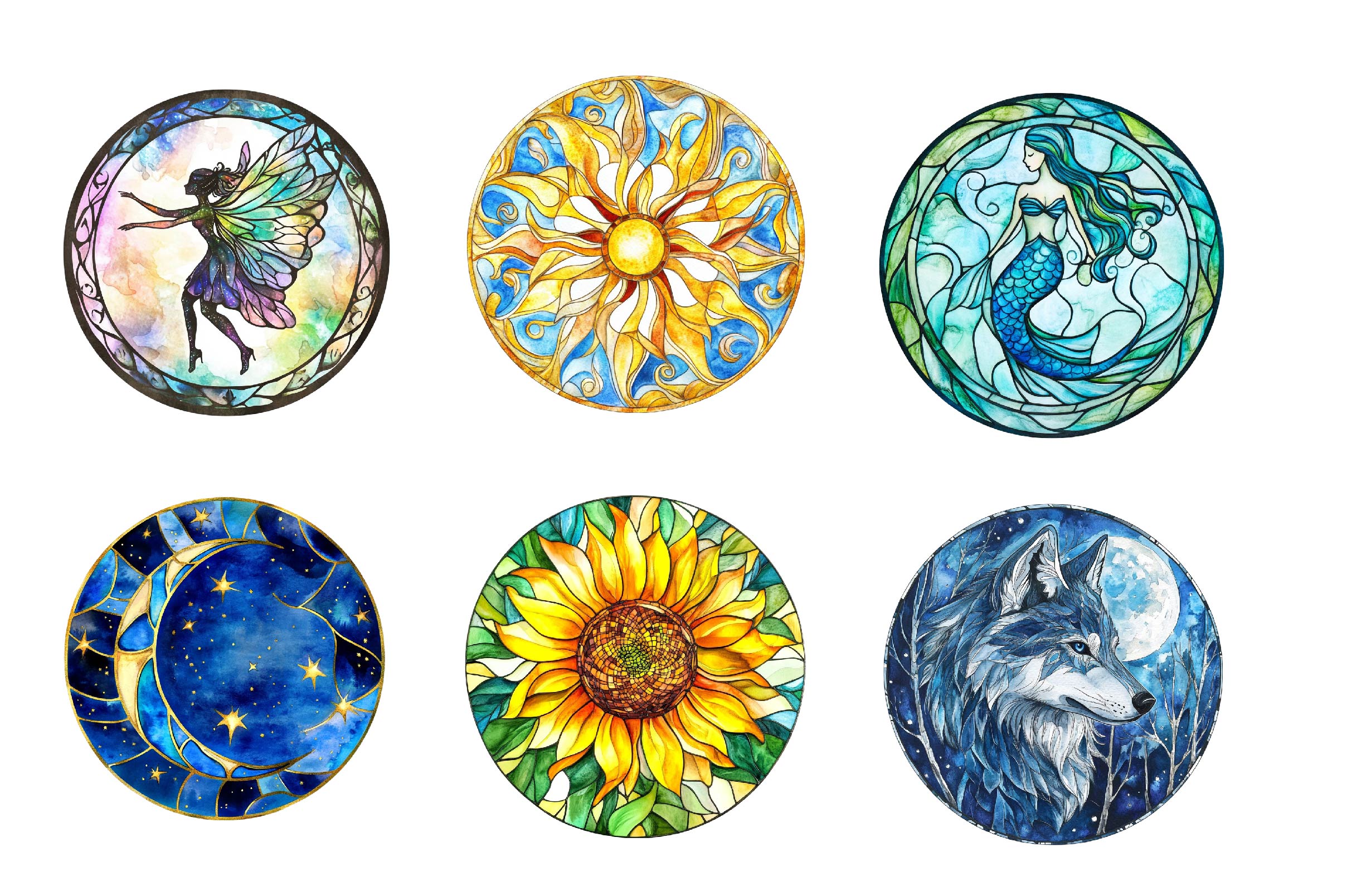 Stained Glass Clipart Bundle