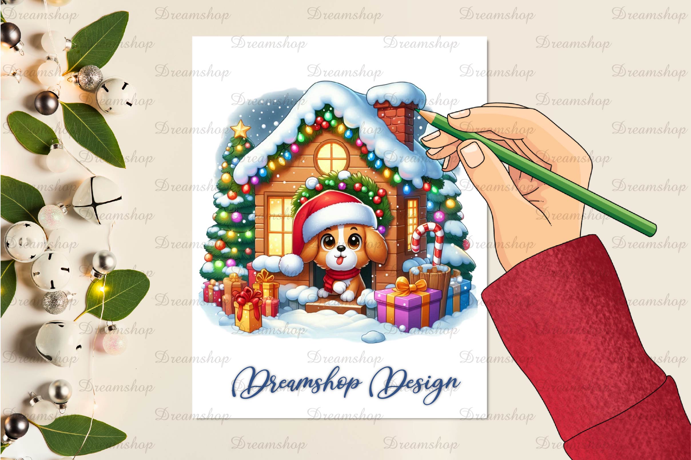 Christmas Dog Clipart Bundle