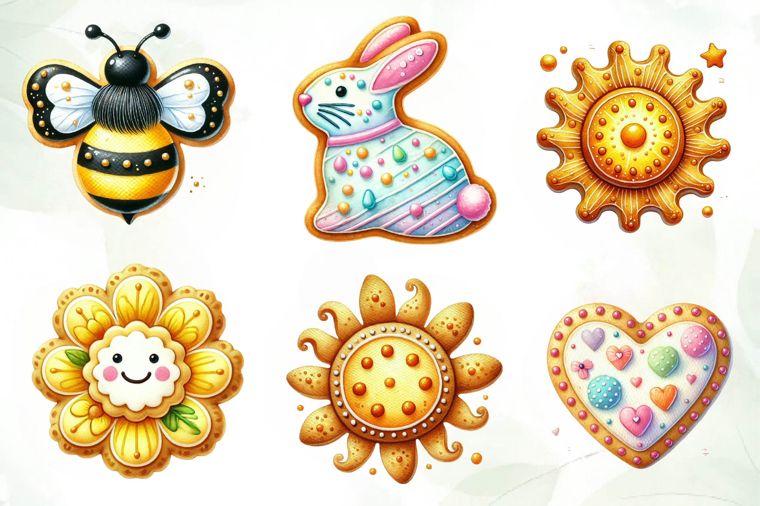 Spring Biscuits Clipart Bundle
