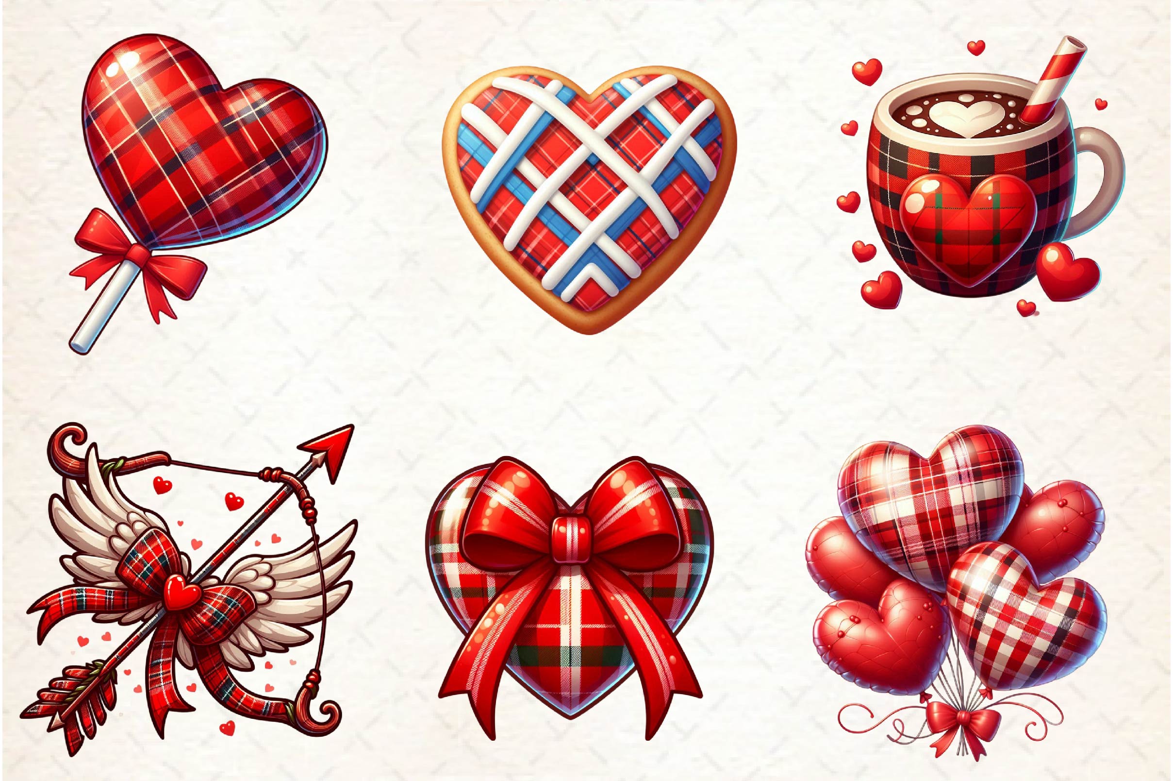 Coquette Valentines Clipart Bundle