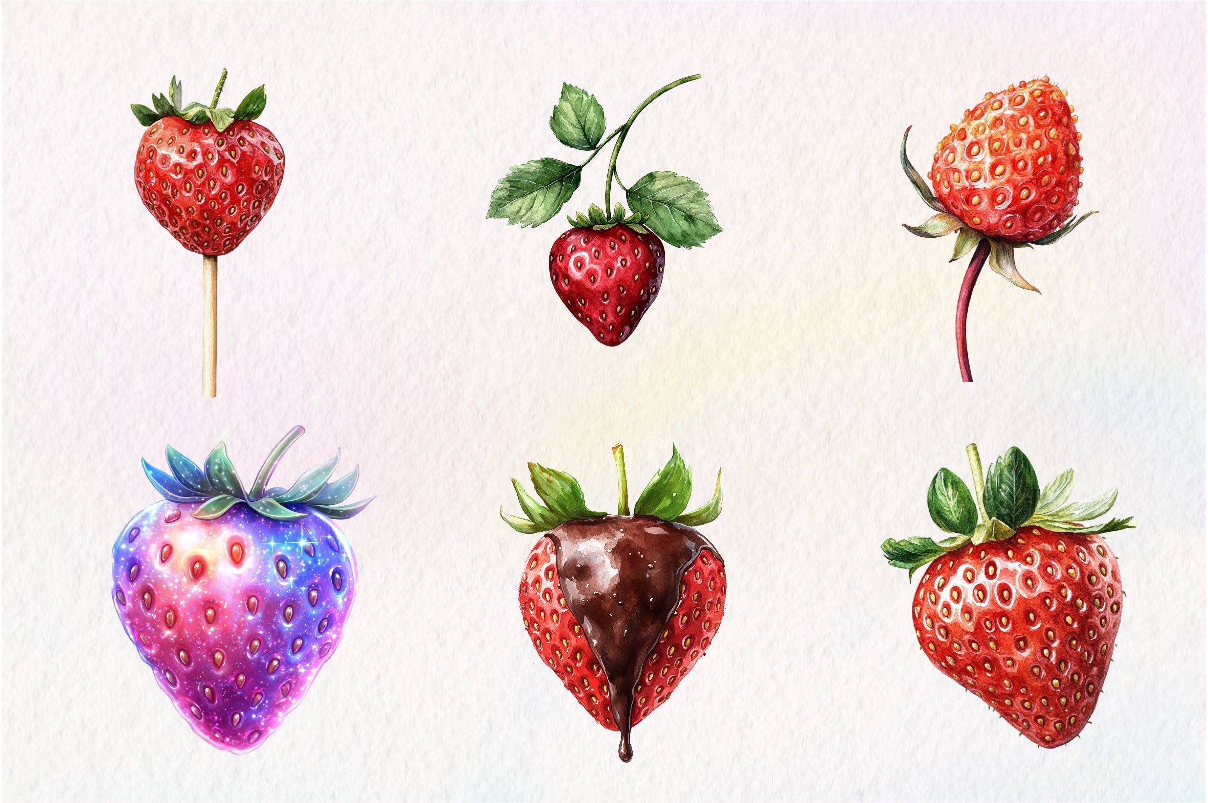 Strawberry Clipart Bundle