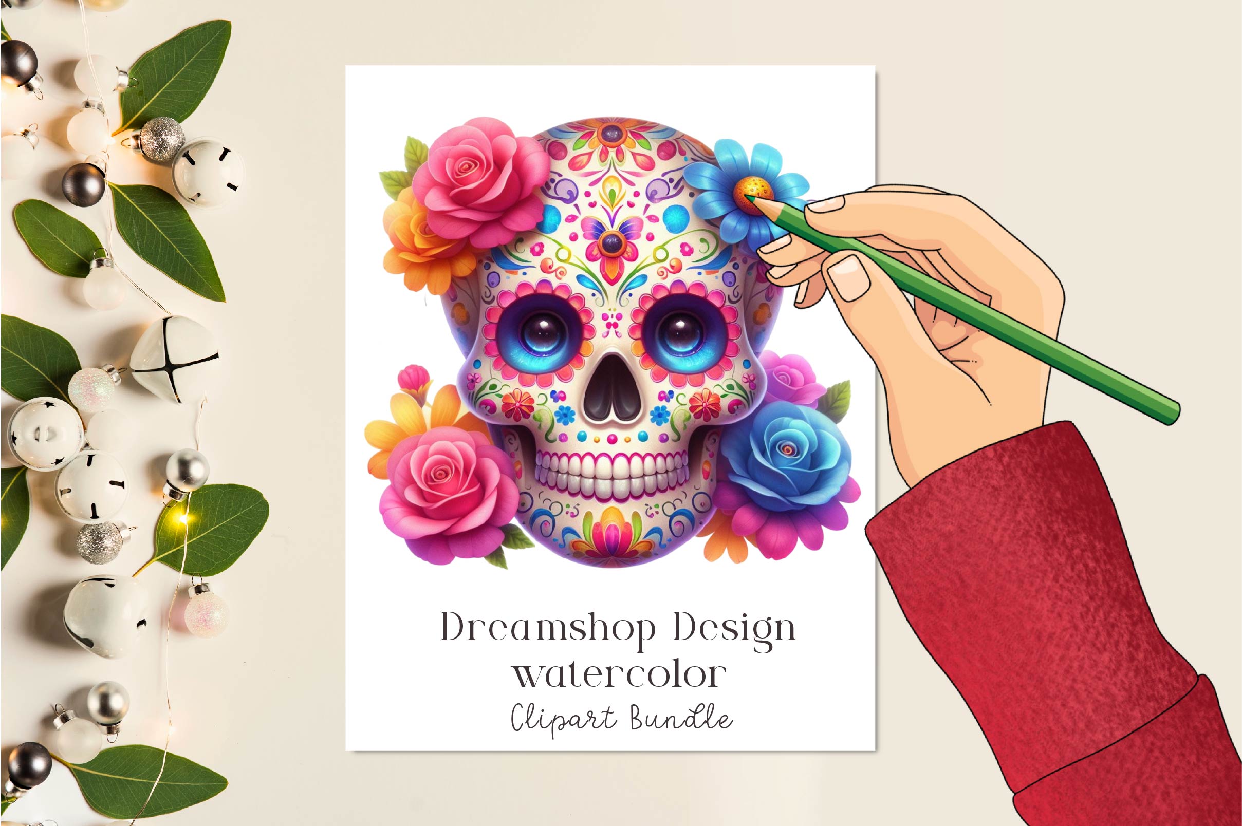 Day Of The Dead Celebration Clipart Bundle