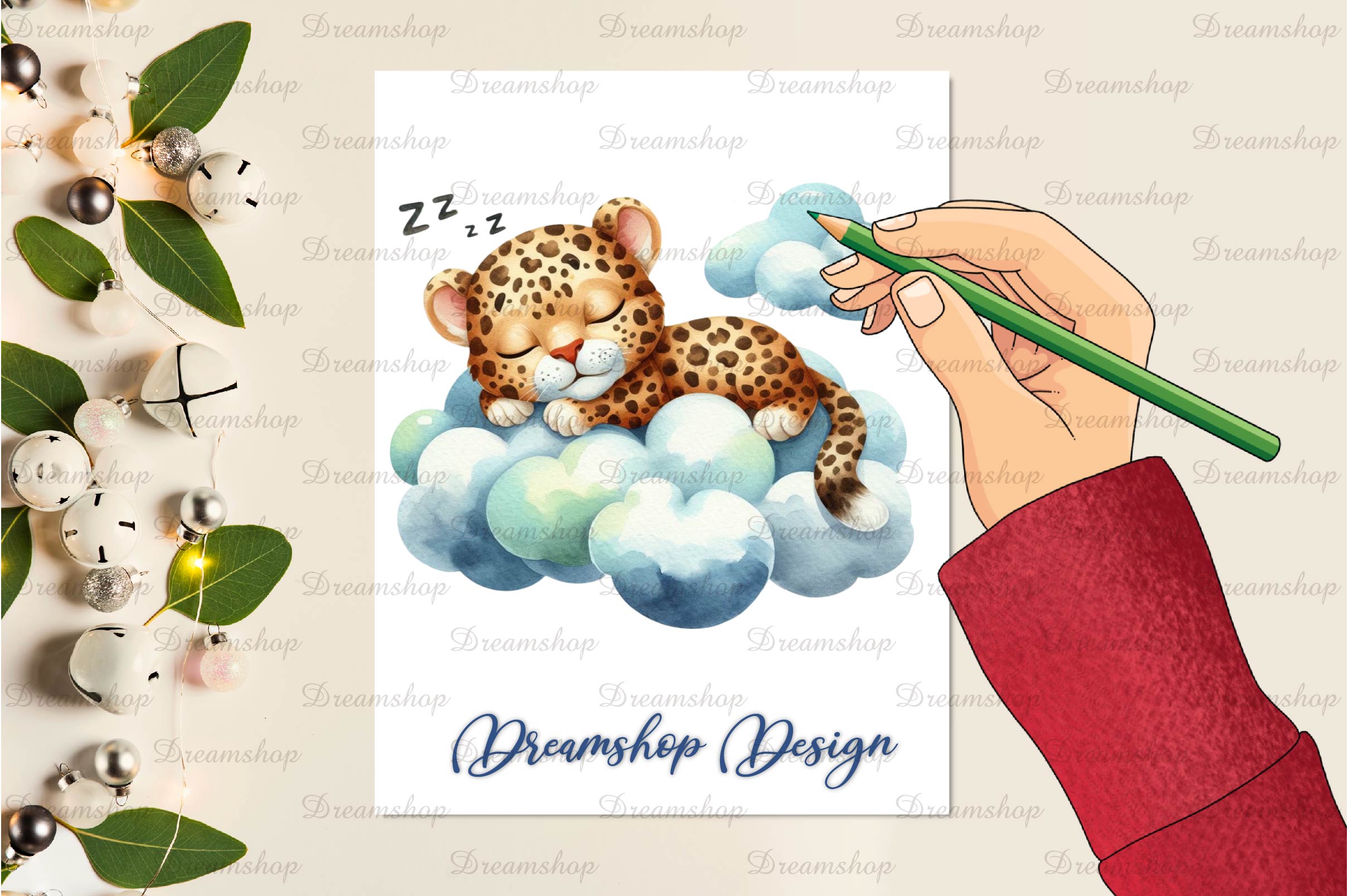 Lovely Baby Animal Sleeping Clipart Bundle