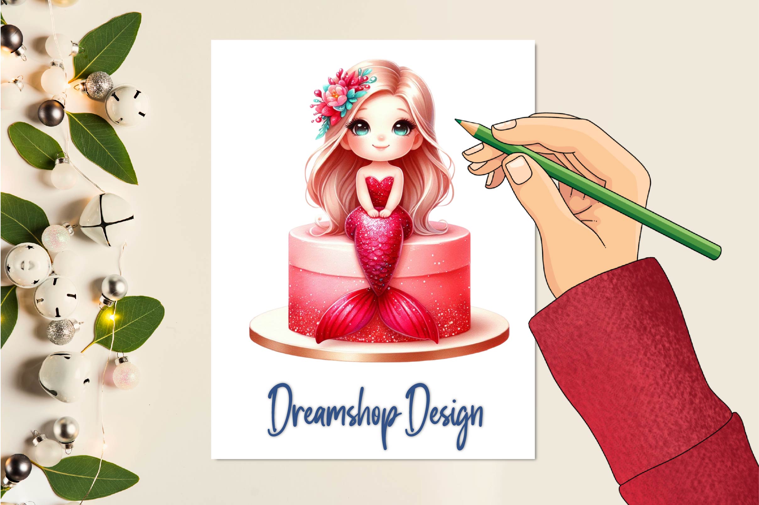 Mermaid Birthday Mermaids Clipart Bundle