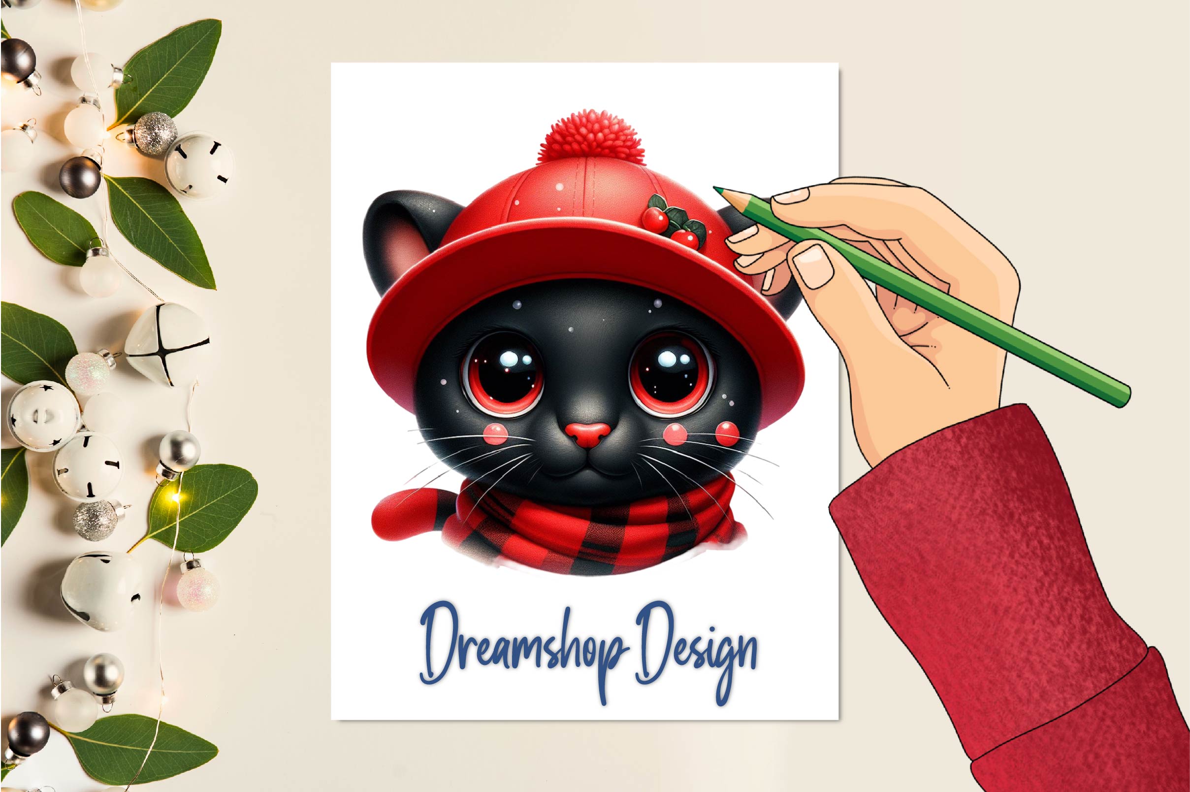 Panther Cute Black Cat Clipart Bundle