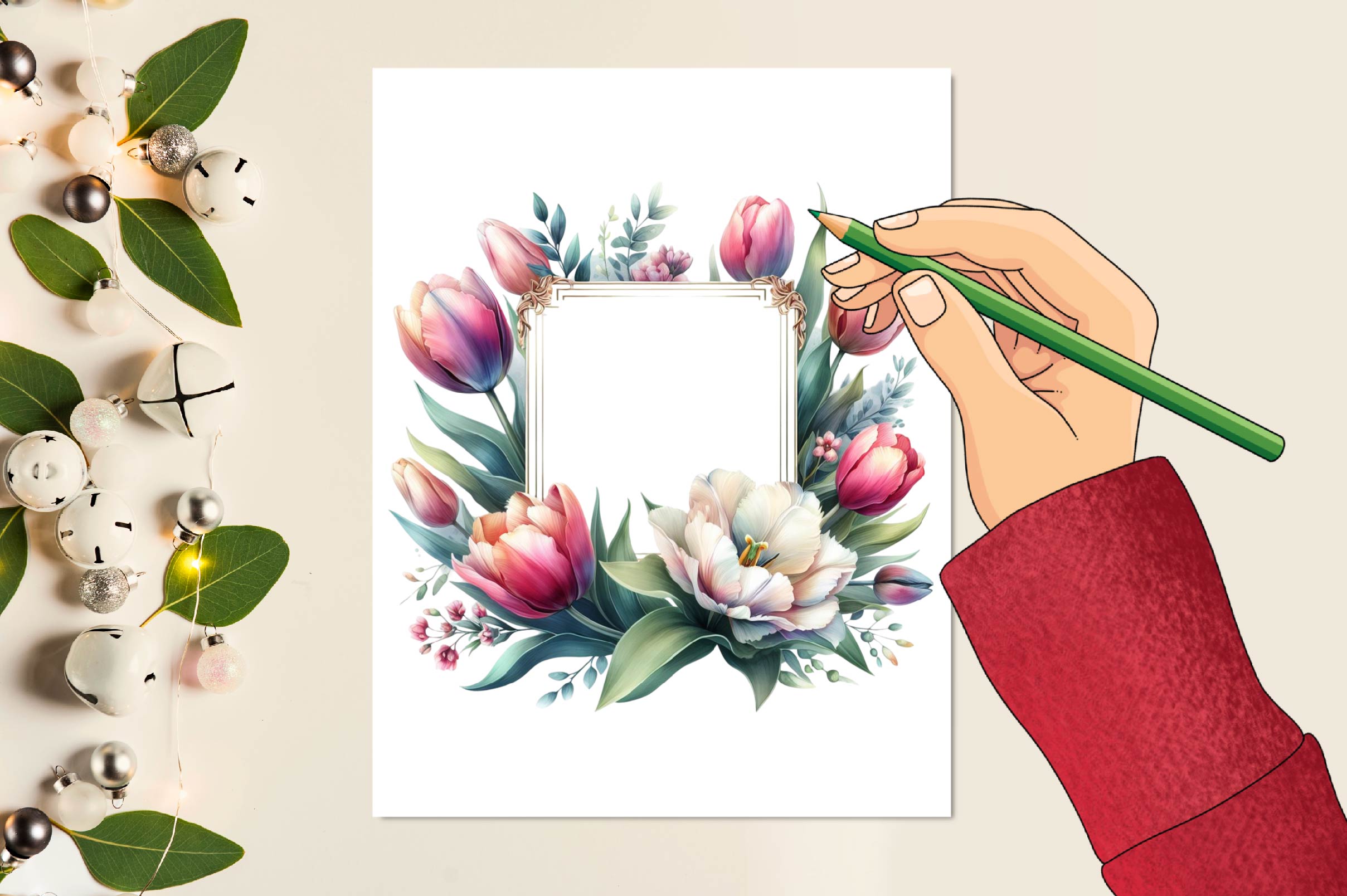 Floral Frame Clipart Bundle