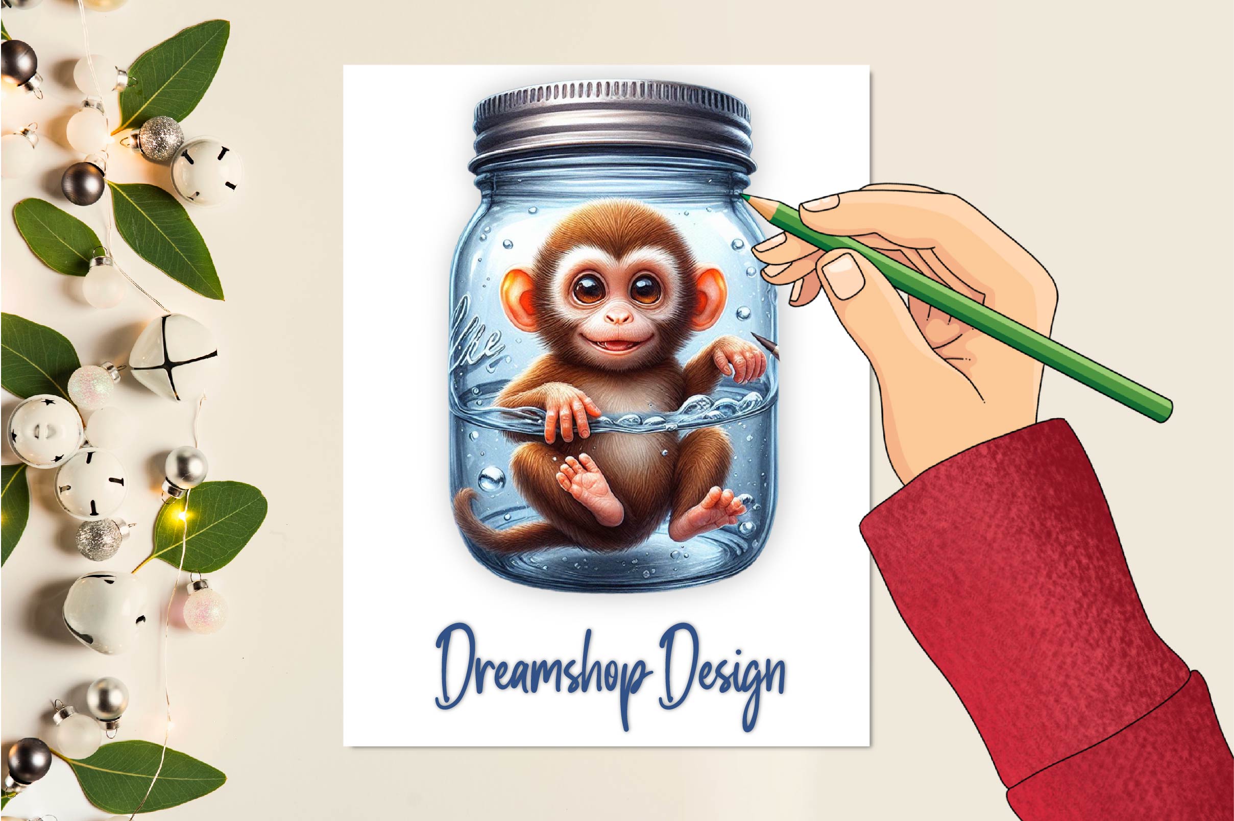 Animals Inside A Mason Jar Clipart Bundle