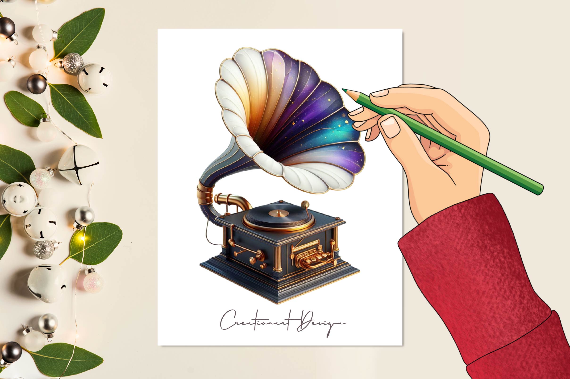 Gramophone Clipart Bundle