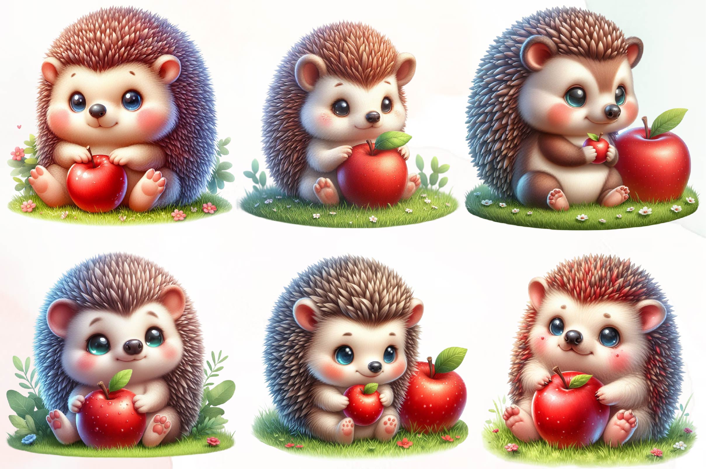 Hedgehog Hedgehogs Clipart Bundle