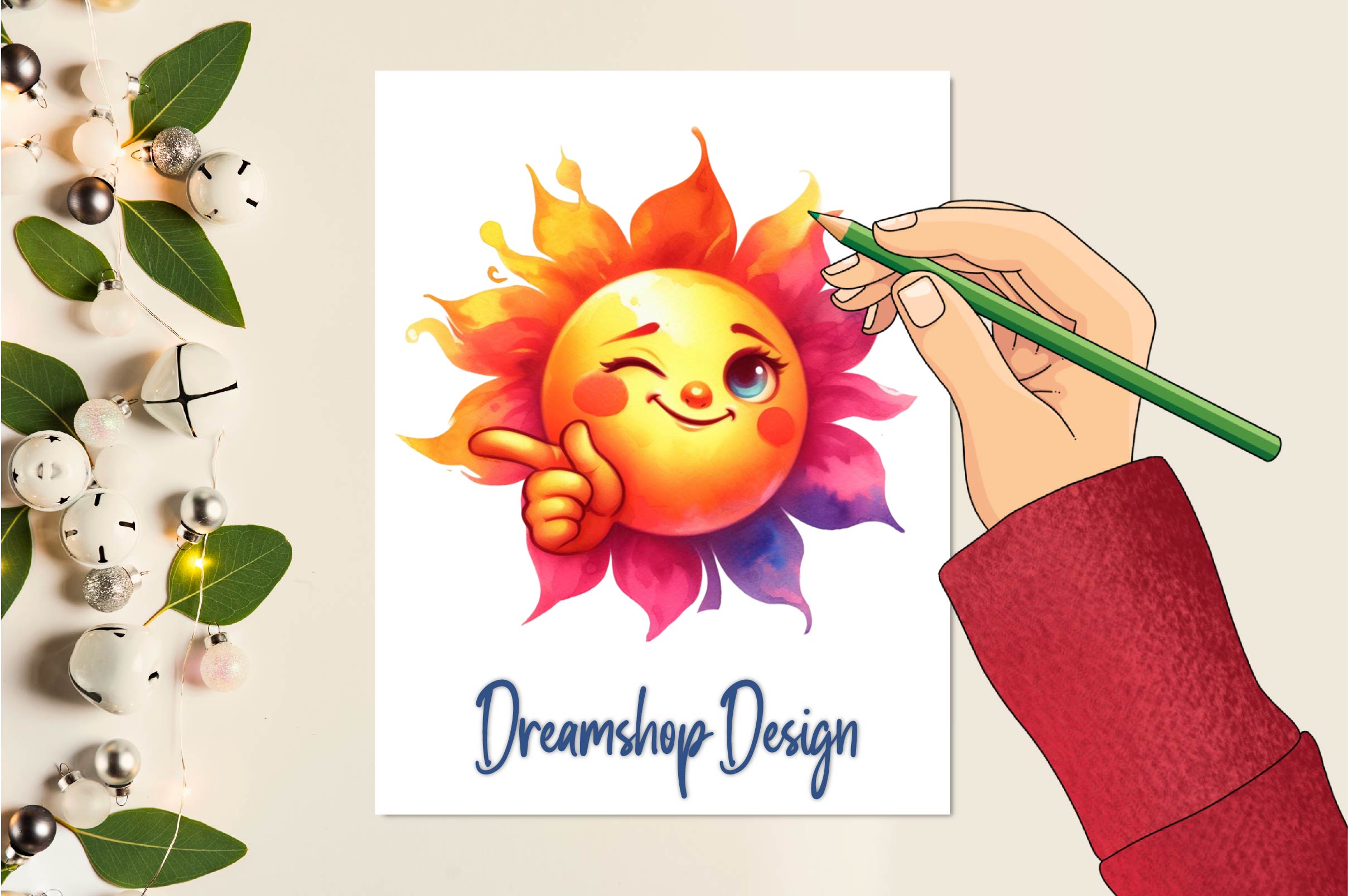 Summer Sun Cute Sun Clipart Bundle