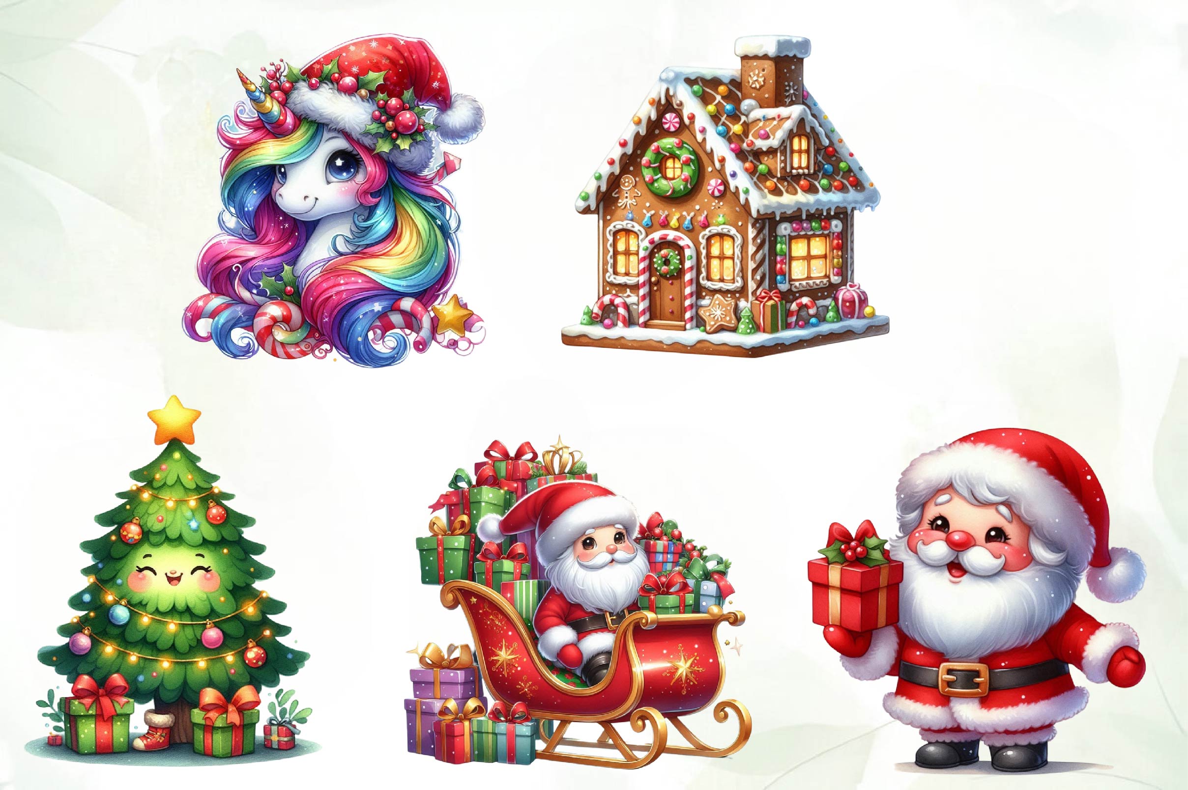 Cute Christmas Clipart Bundle 2