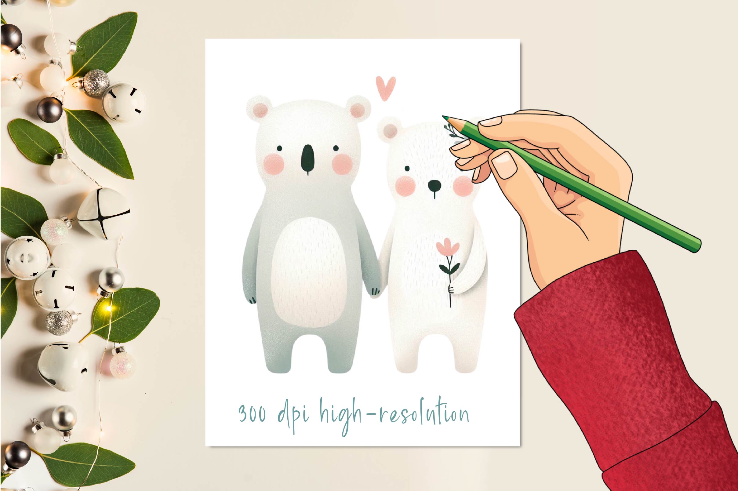 Love Couple Animals Clipart Bundle