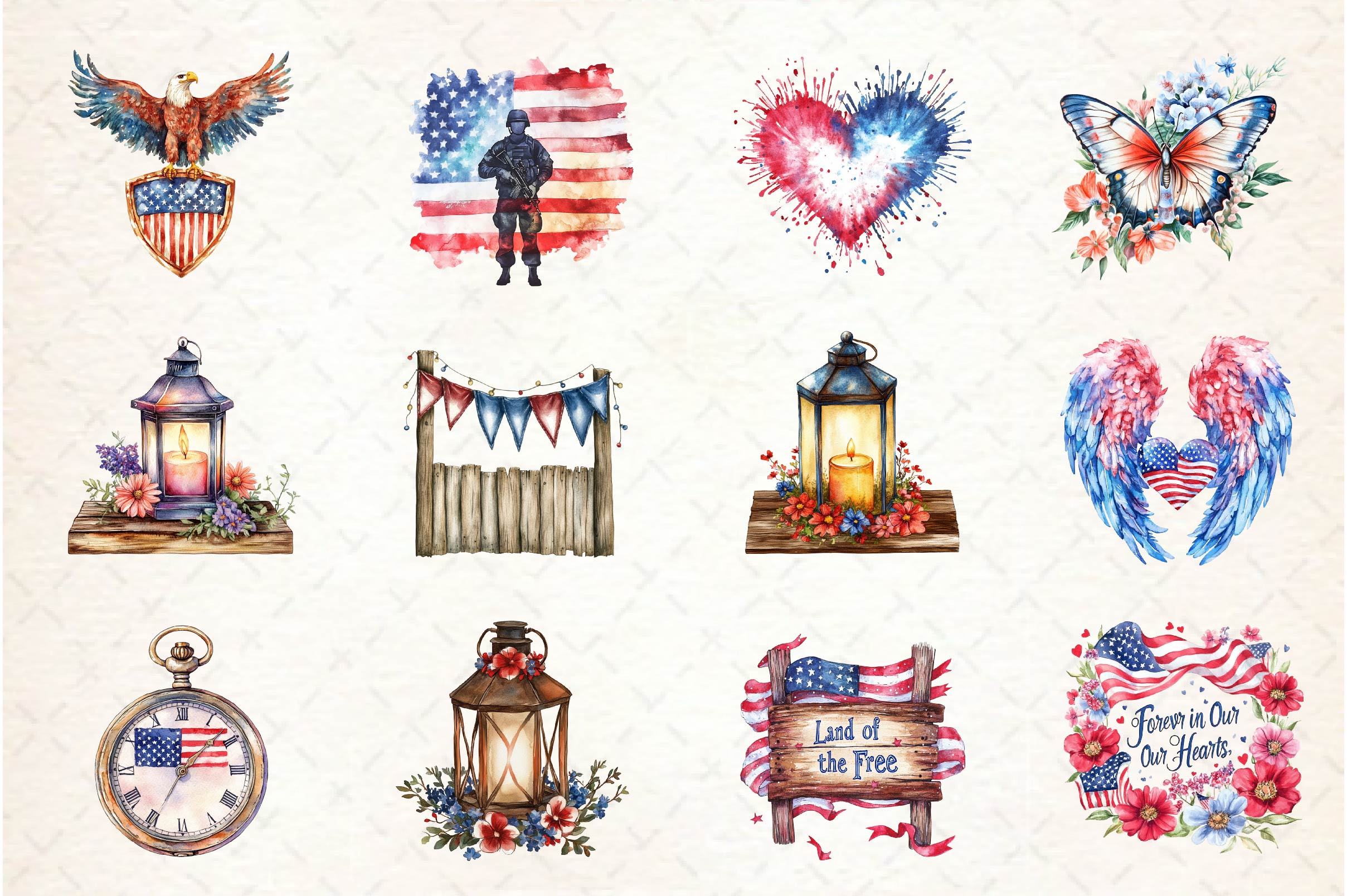 Memorial Day Clipart Bundle 1